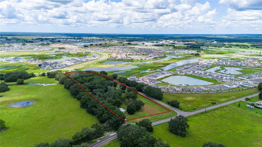 SUPER-HOT POTENTIAL COMMERCIAL/RETAIL SITE! APPROXIMATELY 7 ACRE TRACT ADJACENT TO THE MEGA DEVELOPMENTS OF MIRADA AND EPPERSON!  This approximately 7 acre site is currently zoned AC with 6 existing mobile homes which are all tenant owned.  Each tenant pays $300 per month in lot rent and responsible for all repairs and lawncare of their rented property sites.  The property has a future land use of VMU2B - The Villages of Pasadena Hills MPUD.  The true potential here is rezoning the property to accommodate a future commercial or retail use.  The entire area is exploding with development of the mega-size developments of the Lagoon based subdivisions of Mirada and Epperson.  Tenants have resided on the site for a lengthy part of time and own their mobile homes on the site, and pay lot rent to the landowner.  Landowner provides well water as a utility and nothing else.  Tenants pay their own electric, data/cable, lawncare, etc.  Upon a successful sale the new owner may have the ability to collect future lot rent from each tenant.  Tenants have been advised the property is now up for sale and a future user may have future commercial uses for the property.  Leonard Rd is currently a private maintained road however has access from both Curley Rd and Prospect Rd.  The site is highly visible with numerous vehicles traveling by each day.   There is a small creek with a closed down bridge on the west side of the property.  Shown by appointment only.  Call today for more details on this exciting opportunity in an area that is exploding with new development!