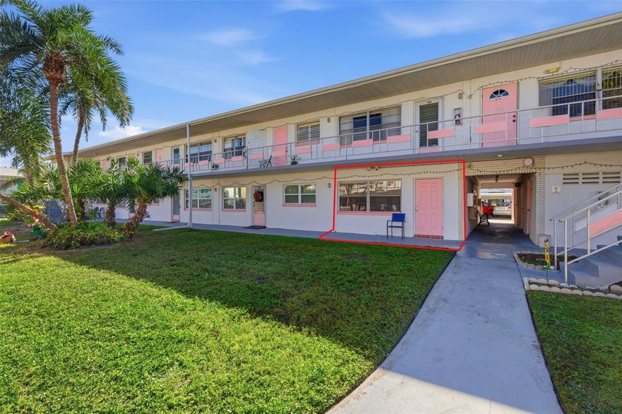 1BR/1BA first-floor corner unit with bonus room located in the 55+ community of Town
Apartments Condo. This unit features tile flooring throughout, a utility closet, and a newer
AC system. Bonus room offers additional space for office, storage, or hobby use. Property
needs some updates, providing an opportunity for personalization. Two-story building with
convenient first-floor access.
Community amenities include a large clubhouse, pool, pool hall, library, shuffleboard courts,
and organized activities. Located near shopping, major interstate access, and a short
distance to area beaches.