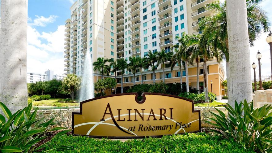 This home qualifies for a limited-time lender-paid 2-1 buydown— reduced monthly payments for the first 2 years at no cost to the buyer or seller. Ask listing agent for details! Welcome to Alinari at Rosemary Place experience luxury living in this beautiful two bedroom, two bath residence in downtown Sarasota.  This 15th floor unit unit has vibrant views of the city.  This open floor plan blends the living room, dining room and kitchen areas creating an inviting space for entertaining and everyday living.  The Kitchen has all NEW appliances and window treatments.   You will enjoy an 80ft saltwater heated pool and spa. Outdoor gas grill, large fitness center with state of the art equipment. Sauna and Massage rooms, Billiard and game room, club room, library, Theater with stadium seating, 2 conference rooms with office equipment. Common gathering spaces with kitchen, 24/7 concierge, onsite manager, secured parking, EV charging stations, bike storage. Climate controlled storage, 3 guest suites, climate controlled wine storage available for an extra fee. Dog friendly building with onsite private dog park.  Located in close proximity to numerous restaurants, shopping and performing arts.