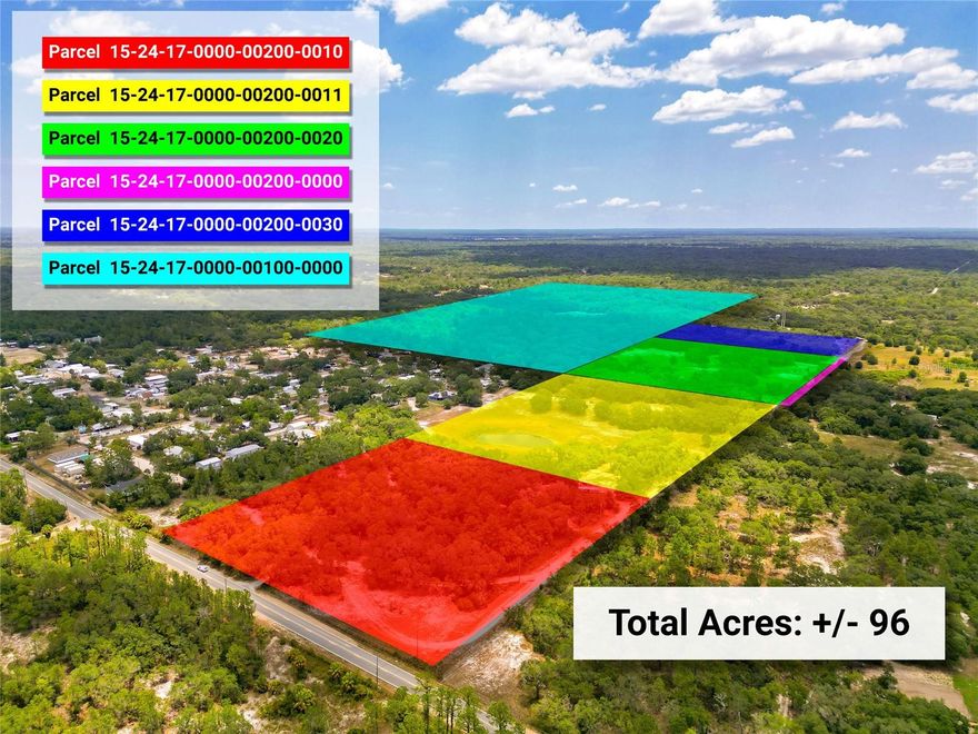 This prime development opportunity spans approximately 96 acres,
priced at $3.9 million. It boasts future land use approved for one
dwelling per acre and has already received county pre-approval for
85-90 homes. At 85 homes, each lot would cost around $45,882. The
property is situated in a prime residential area surrounded by
developed neighborhoods and ongoing residential projects, making
it an attractive investment. One parcel fronts East Road, making it
ideal for residential development. Additionally, the property features
income-producing assets, including a parcel with three cottages, a
spacious 5,000 +/- sqft single-family home, and a large 2,000 sqft
barn. Another parcel includes not one but two 2,000 +/- sqft homes
and a versatile 40x40 two story garage with three bay doors.
Enhancing the property's appeal are two spring-fed lakes, adding
scenic value and potential recreational opportunities for future
residents. This expansive property offers a unique blend of pre-
approved residential potential and existing income-producing
structures. Situated in a thriving area with ongoing developments, it
provides an exceptional opportunity to meet market demand for new
homes. Imagine creating a vibrant new community where future
residents can enjoy the tranquility of spring-fed lakes and the
convenience of nearby amenities. This rare chance to develop 96
acres in a burgeoning area promises substantial returns. Act now to
secure a premier development site and shape the future of this
sought-after neighborhood. Contact today for more details and to
schedule a viewing of this exceptional property!