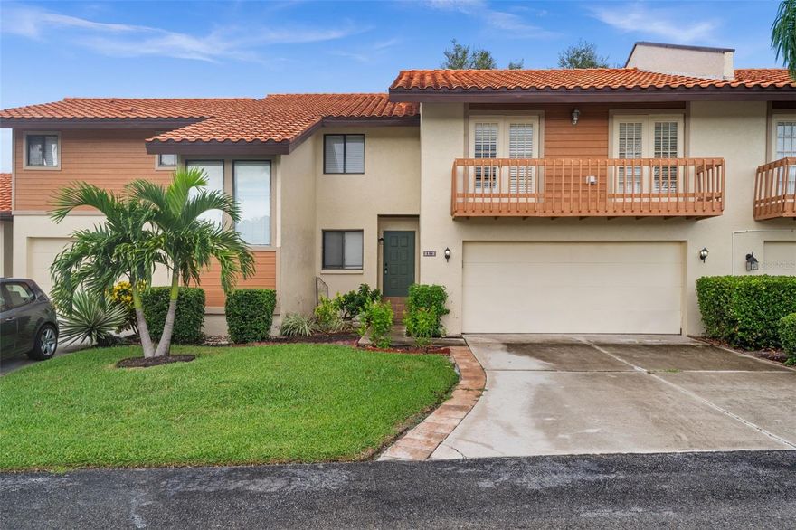 This rare furnished three-bedroom, two-bathroom condo in the boutique community of Sorrento Place offers over 1,550 square feet of well-designed living space and an attached two-car garage. The first floor features two bedrooms, including one with direct access to a bright Florida room that connects seamlessly to the living and dining areas. From here, sliding doors open to a private patio framed by mature landscaping and a fenced yard, creating an ideal space to enjoy Florida’s indoor-outdoor lifestyle. The kitchen has been upgraded with quartz countertops and modern appliances and provides direct access to the garage for convenience. Upstairs, the primary bedroom impresses with its generous size and private balcony, offering an inviting retreat with plenty of space for relaxation or a home office. Residents enjoy a beautiful community pool just steps away, and the community welcomes small pets. Ideally located west of US-41, this home is only minutes from Nokomis Beach and perfectly positioned between Sarasota and Venice, offering easy access to beaches, golf courses, shopping, dining, and entertainment.