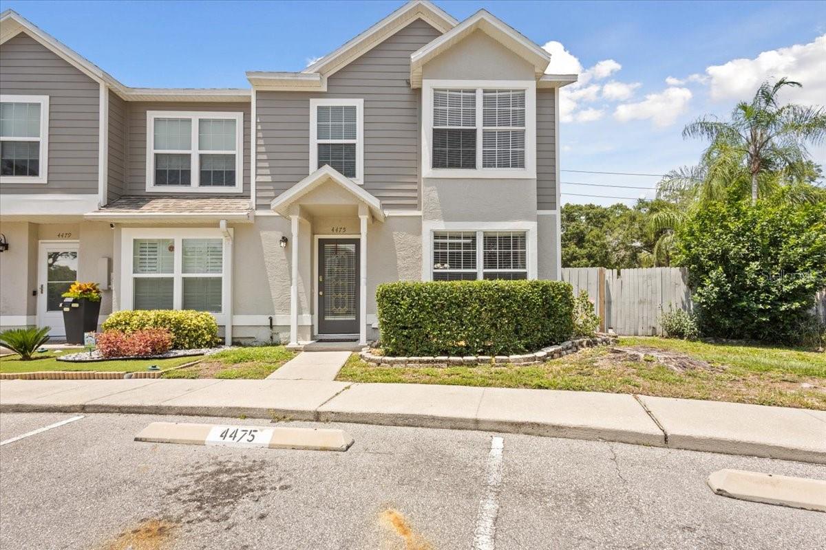 Under contract-accepting backup offers. Wonderful end unit townhouse in Winter Springs with a large fenced yard and 3 Bedrooms. The exterior was beautifully renovated in 2022 with new siding, new windows and paint, It also has a new roof 2018, new water heater 2018, replumbed 2020, new appliances 2020, and new blinds 2022. The downstairs boasts a lovely eat-in kitchen, dining space, living area and a half bath. The sliding rear door leads you to a large landscaped, fenced yard with a brick paver patio which is perfect for relaxing and entrtaining. The second floor houses the large master bedroom which has three large closets. There are also two other bedrooms and a bath with a shower/tub combination. This beautiful home won't last long.