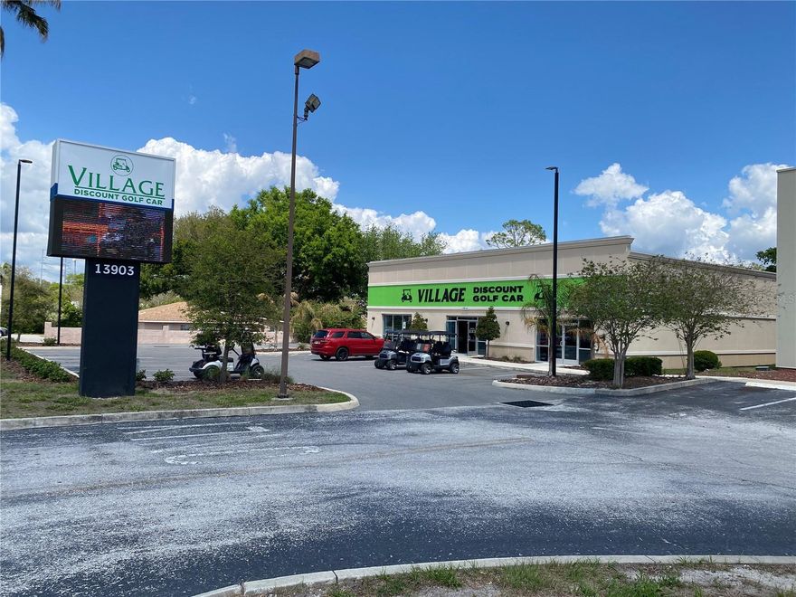 SIGNAGE VISIBILITY AND ACCESS TO HIGHEST TRAFFIC COUNT IN THE VILLAGES. 6,132 SF standalone building on The Villages busiest corridor / GOLF CART ACCESSIBLE for The Villages, Stonecrest & Spruce Creek South! Excellent EXPOSURE to approximately 40,000 cars per day average. Convenient access to building includes signalized intersection. Neighboring Tenants: Aldi Foods, Advent Health, Lowe’s, Bealls, Cracker Barrel, AT&T, Publix, UF Health-Villages Hospital, Walmart, abundant Medical, Banks and Retailers.