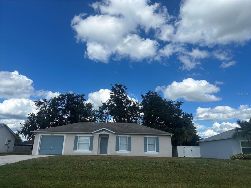 Located in the heart of North Port, this home provides the convenience of both I-75 and US 41 just minutes away. Perfectly situated for the commuter. Offering availability soon in a floor plan that is designed to comfortably accommodate the entire family. No carpet here and your 4-legged babies are welcome too with approval. They will love the sprawling out on the cool tile. Large backyard to zoom around and burn off the stored energy. Recently painted and new laminate flooring in the bedrooms in a warm color scheme that will well complement your decor. The primary suite offers a walk-in closet and ensuite bathroom. Spacious interior laundry room to make it feel less of a chore. The garage features tile flooring which can act as both a storage area or a place to park. You pick. All this and CITY WATER too. Those of us who have endured North Port well water can attest to value of this amenity. North Port packs a big punch with a concerted emphasis on family life. Great schools, beautiful parks, miles of waterways make it a great place to call home.