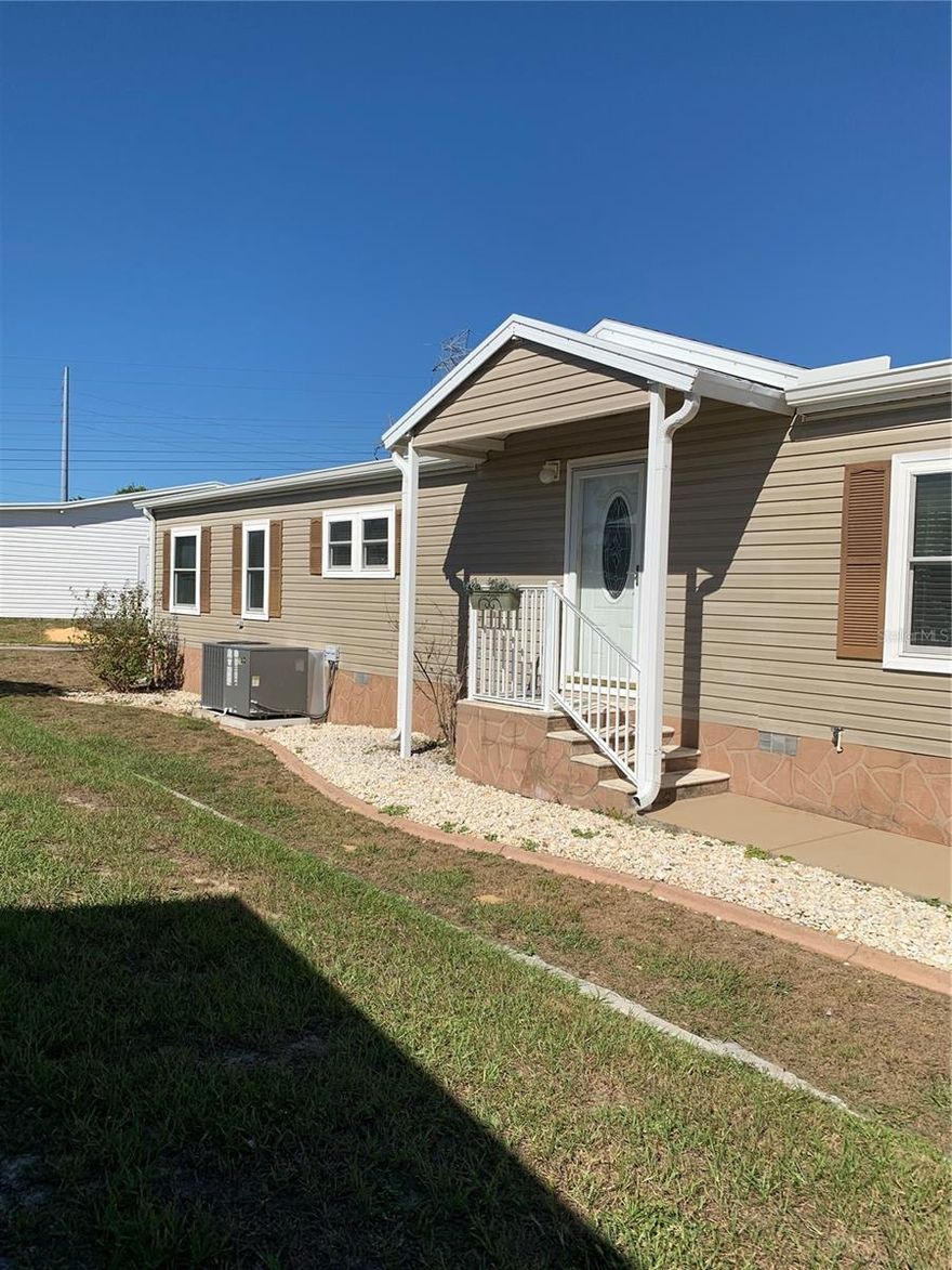 Welcome to this beautifully updated home located in the desirable Brook Ridge Community!  This spacious 3 bedroom, 2 bath residence offers peace of mind with numerous upgrades and move-in-ready feel. Upgrades include newer roof 2018, newer windows 2017 and blinds, A/C  2024, water heater 2022, new kitchen cabinets with marble counter tops and all kitchen appliances and cookware stay, new LVP flooring, insulation replacement with new vapor barrier and mold remediation done, ceiling fans in all rooms, and a fireplace in the living room! Orbit Irrigation system, Sensor lights in the shed, (for those who forget to turn off the lights) washer and dryer included, fully furnished, everything stays, so you can move right in!  Enjoy a worry free lifestyle in this well cared for home, perfectly situated in this friendly and peaceful community.  Don't miss your chance to own this beautifully updated property - schedule your appointment today!