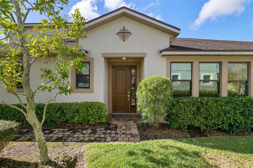 One or more photo(s) has been virtually staged. This classic 2 bedroom, 3 bath, 2-story town-home is located in the highly sought-after community of Harmony at Lakewood Ranch. Perfectly situated south of SR 64 and other major roadways. Located near the Lake Erie College of Osteopathic Medicine and Denistry (LECOM). This prime location offers you an easy commute and quick access to a variety of shops, dining options, top-rated schools, scenic Waterside and much more. The home boasts a bright and spacious open floor plan, featuring beautiful wood laminate and tile flooring throughout, complemented by a convenient 2-car garage. The kitchen seamlessly flows into the great room and is equipped with a full range of modern appliances, elegant quartz countertops, a generous pantry, and a large island with a breakfast bar—ideal for casual dining and entertaining. Adjacent to the kitchen is a cozy breakfast area with a sliding glass door that opens to a large screened-in lanai, perfect for relaxing or hosting outdoor gatherings. The spacious main bedroom offers a tray ceiling, a large walk-in closet, and a luxurious en suite bath with dual sinks, a walk-in shower, a large soaking tub, and ample storage space. The second bedroom is also generously sized with excellent closet space and share a well-appointed bathroom. Additionally, there is a versatile en-suite loft area that can serve as an extra family room, a home office, or a playroom to suit your lifestyle needs. This large room could easily be used as a large bedroom.  It also has a much sought after "walk in Florida Attic". The community itself provides a wealth of amenities, including a resort-style pool, a clubhouse, a fully equipped fitness center, and a playground. This amenities center is a stone's throw away!  Don’t miss the opportunity to own this stunning home in such an exciting and vibrant community, schedule your tour today!