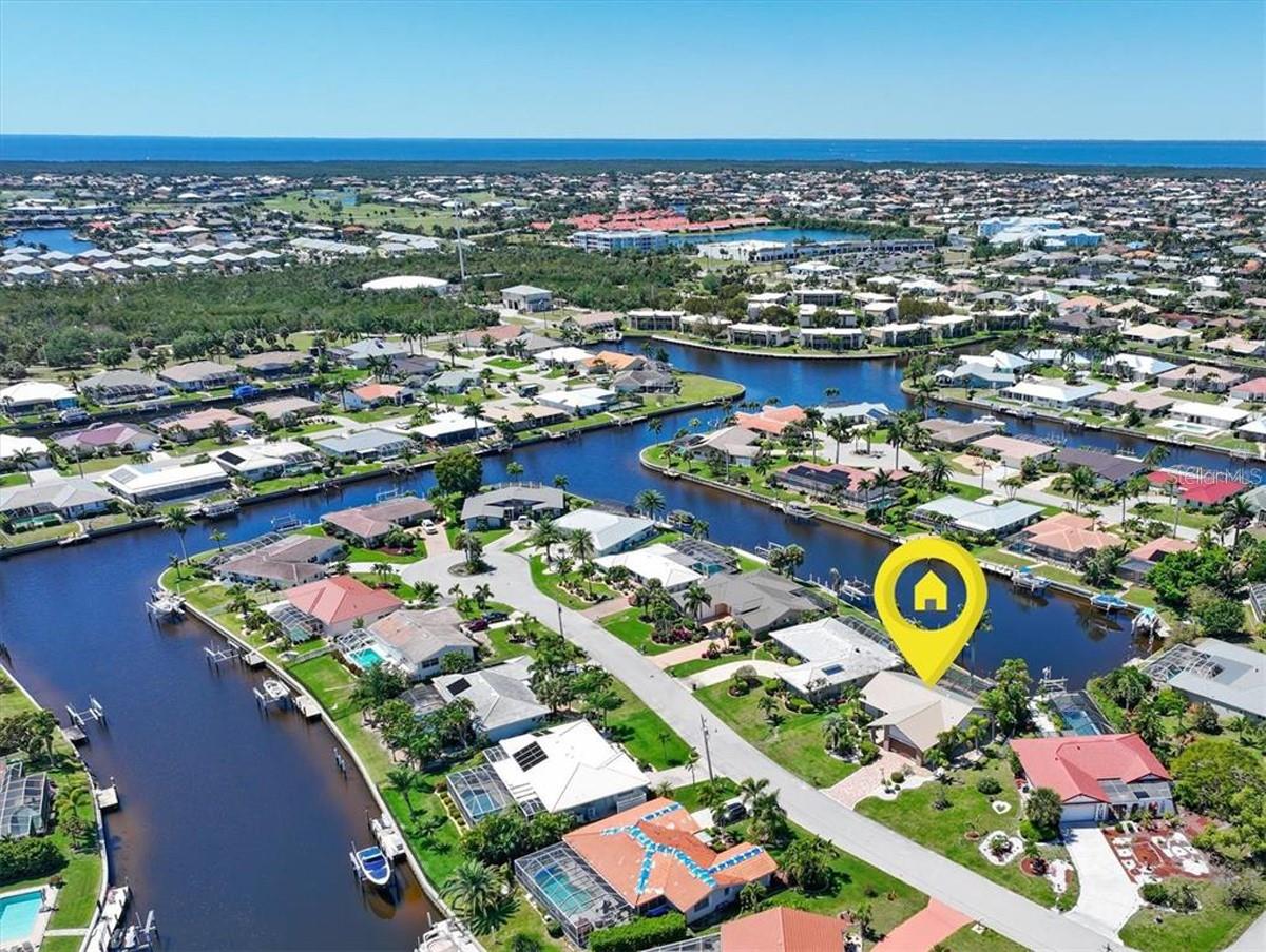 WATERFRONT, TURN-KEY COASTAL RETREAT WITH GULF ACCESS currently available JANUARY THROUGH MAY, 2026. Skip the hassle and step right into the Florida lifestyle with this newly updated, furnished waterfront pool home. Exquisitely designed for convenience and comfort, this rental is ready when you are—just bring your suitcase and start enjoying Florida’s sunny skies, gentle breezes, and warm, balmy winters. Every detail has been addressed for your turn-key stay: Internet/Wi-Fi and smart TVs are in every room, plus linens, toiletries, and cookware are all included. The rental fee also includes utilities (water and electric) as well as pool and lawn care. As you enter, a spacious open floor plan welcomes you to a cozy and comfortable Living/Great Room, bar area, and the updated modern, spacious kitchen. At the heart of the home is a gorgeous oversized quartz island with ample seating…so, whether you’re gathering for coffee before heading out on the boat to island hop or winding down after a day of fun and sun by the pool, you will absolutely love this welcoming space. The split floorplan affords privacy for you and your guests, with two guest rooms on one side of the home and the private Primary with Ensuite Bath on the other side. One of the two guest rooms is designed to double as an office, den, or craft room, and features a queen sofa bed and desk for flexibility. Oversized windows and sliding glass doors in two of the bedrooms bring water views to your bedside each morning, while the open layout and soft coastal décor create a calm, inviting ambience. Step outside to savor true Florida living: relax by the pool, sip cocktails on the lanai, or watch the fish jump from the dock as the sun sets. Ideally situated, Punta Gorda places you within easy reach of Fort Myers Beach and Sanibel to the south, and Englewood Beach and Sarasota to the north. Plan to enjoy all that Southwest Florida and Punta Gorda have to offer, including waterfront dining, entertainment, and shopping at nearby Fisherman’s Village. For outdoor enthusiasts, Punta Gorda offers an array of outdoor festivals, farmers markets, and events, all accessible via car, walking or miles of bike trails. With a king bed, queen bed, two queen sofa beds, and a queen blow-up mattress, there’s room for everyone—and flexible dates make it even easier to enjoy coastal living. This isn’t just a rental; it is your gateway to carefree Florida living. CURRENTLY AVAILABLE JANUARY 2026 to DECEMBER 2026 (3-MONTH MINIMUM DURING JAN-APRIL).