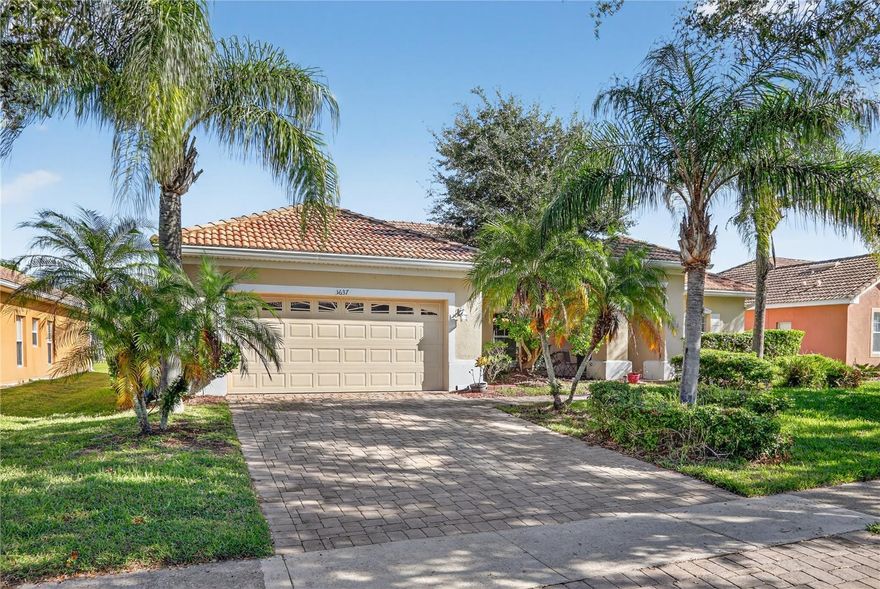 Welcome to the Beautiful Bellalago Community! As you pass through the guarded gates, you will enter a stunning neighborhood. This charming three-bedroom, two-bath home boasts 1,687 square feet of living space and will captivate you the moment you step through the door.
With newly installed laminate flooring and warm wall colors, the atmosphere is truly inviting. The home features a split floor plan with the master bedroom on the right and the other two bedrooms on the left. The heart of the home is the open kitchen, which includes a breakfast bar for casual conversations and entertaining, a dinette area, and a family room, making it perfect for larger gatherings.
There are three sliding doors that lead out to the porch: one in the master bedroom, one in the formal living room, and one in the family room. Notable upgrades include a new air conditioning system replaced in 2023, all-new laminate flooring throughout, modern light fixtures, ceiling fans in every room, and a California closet in the master walk-in closet.
