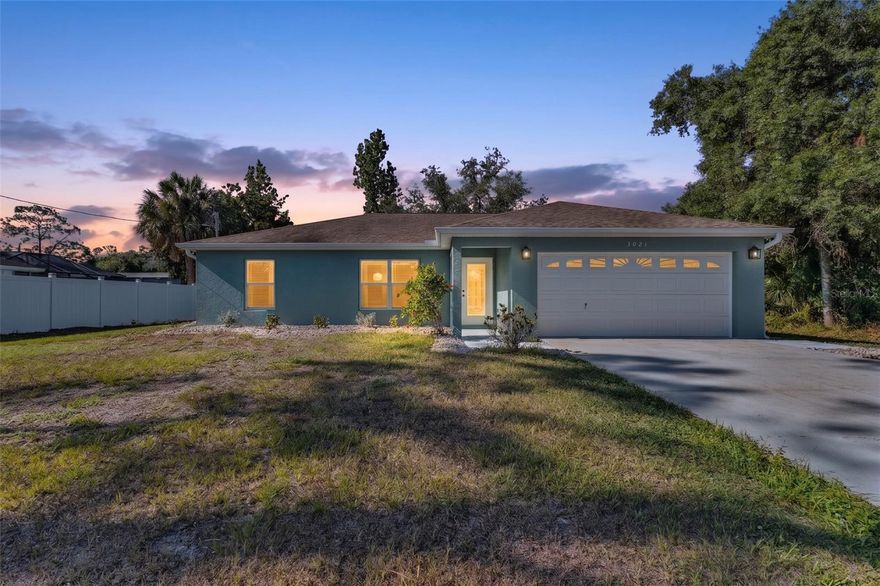Welcome to 3021 Sheboygan Ave, a FRESHLY RENOVATED three bedroom, two bathroom, two car garage home located in the highly desired city of North Port! This home features a split floorplan, open concept, and lots of great updates for a move-in ready experience. Some of the recent improvements done in 2026 include… NEW VINYL FLOORING, NEW LIGHT FIXTURES, NEW BASEBOARDS, NEW BATHROOM FAUCETS, NEW DOOR HANDLES, FULL INTERIOR & EXTERIOR PAINT, and FULL MASTER BATHROOM REMODEL. You also get garage cabinet storage from 2020 and new windows from 2016! If you are a first-time buyer, looking for a second home, or an investment property, this delightful 1,260 square foot home in a popular area of Southwest Florida might be exactly what you are looking for! Sheboygan Ave is conveniently located off Cranberry Blvd, which gives you easy access to I75 & US41, and all the great shops, dining, and entertainment this area has to offer. Don’t forget to check out the 3D VIRTUAL TOUR & FLOORPLAN to see this wonderful home online, then call your favorite real estate agent to schedule an in-person private tour!