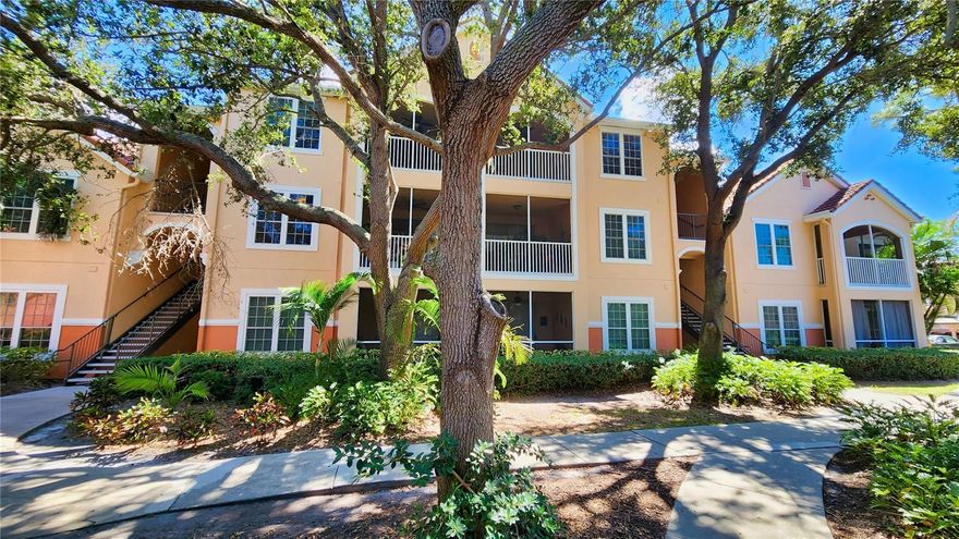 GREAT COASTAL SARASOTA LOCATION AND CLOSE TO THE TOP-RATED U.S. BEACH ON SIESTA KEY! Enjoy the comfort of living at Bella Villino Condominiums in this  spacious one-bedroom condominium with a pond and fountain view, screened patio (lanai) and vaulted ceilings, so no one lives above! The unit is next to the pool, clubhouse and fitness center, with sunset views from both the patio and master bedroom. The open floor plan has vaulted ceilings, a breakfast bar, and a utility room with a full size washer and dryer. The kitchen is a “g-style” layout with a breakfast bar facing the living room has upgraded cabinets, stainless appliances, and a pantry closet.  There is an opening on the side to the dining area with wainscotting, upgraded lighting and wood plank tile flooring. The master bedroom has an en-suite bathroom. The attached bathroom features a large tub with a shower, a linen closet, and a walk-in closet with shelving. There is a separate laundry room with built-in shelving for added storage. The building exterior has been renovated, and impact-resistant PGT thermal windows have been installed.  The condo is in the quiet, gated community named “Bella Villino Condominiums” which is located in the award-winning, master-planned development of “Palmer Ranch” in south Sarasota. The community boasts superb amenities not available at comparable properties in this price range and features an elegant clubhouse with a resort-style heated pool and spa, a large fitness center with state-of-the-art equipment including cardio machines, indoor racquetball and basketball, a billiards room, and a business center. The community has a tennis court, pickle-ball courts, a car detail area, gas grills with picnic areas, pet stations located around the property, an onsite property manager, and maintenance staff. It is close to world-class beaches, marinas, the popular Legacy Trail (bicycle, jog, or walk), shopping centers with a Costco, Target, Publix, Walgreens, CVS, various banks, restaurants, golf courses, art centers, museums, and so much more. Unfurnished 12 month lease.