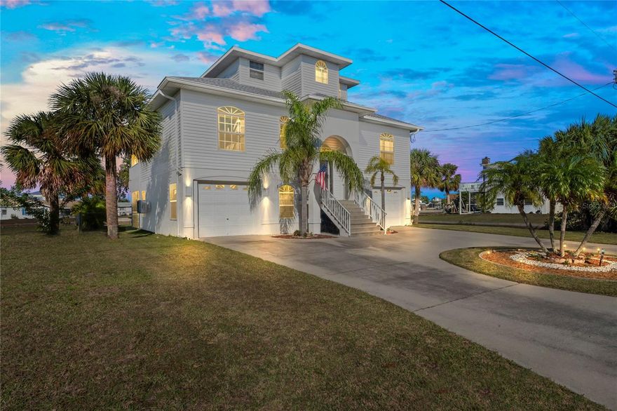 Still time to close by end of year and qualify for homesteading tax credit in Florida if this is your primary home!
Hernando Beach – Direct Gulf Access Pool Home!
Tour this stunning 3-story coastal retreat offering direct Gulf access, an in-ground 12x24 solar-heated pool, and a private dock perfect for boating and fishing. This 3-bedroom, 3-bath stilt home lives large with nearly 2,000 sq ft of living space plus an additional 400+ sq ft of finished flex area on the first level (not reflected on the property card), complete with a half bath and mini-split A/C—ideal for a game room, gym, or guest suite.

The main level features 10’ ceilings, a spacious kitchen, gas fireplace, and triple-stacking sliders that open to a screened deck of over 400 sq ft overlooking the canal and all its coastal activity. A dedicated office provides a perfect space for remote work or home schooling.

The private 589 sq ft master retreat occupies the entire 3rd floor, complete with a large sitting area, romantic electric fireplace, kitchenette, and French doors leading to a balcony with breathtaking Gulf views—an ideal spot for sunrise coffee or sunset relaxation.

All flooring is hard-surface, with indoor/outdoor carpet on the stairs. Additional features include Simply Safe security system (transferable), in-ground irrigation, central vacuum, fenced yard, and 4-car tandem garage parking plus space for a golf cart.

Outdoor living shines with a screened entertaining area (including water spigot and dining space), a floating dock with electricity and water, and a convenient fish-cleaning station.

Recent updates: Roof 2022 | Dual A/C units 2020 | Flood policy transferable | Survey and elevation certificate available.

No HOA or CDD! Hernando Beach is now a golf-cart-approved community offering a relaxed coastal lifestyle with nearby public boat ramps, parks, preserves, and great local restaurants with live music. Pine Island Beach is just 10 minutes away, and Tampa International Airport, Clearwater, and St. Pete are an easy drive for city conveniences.

Experience true Florida waterfront living—peaceful, private, and perfectly located.