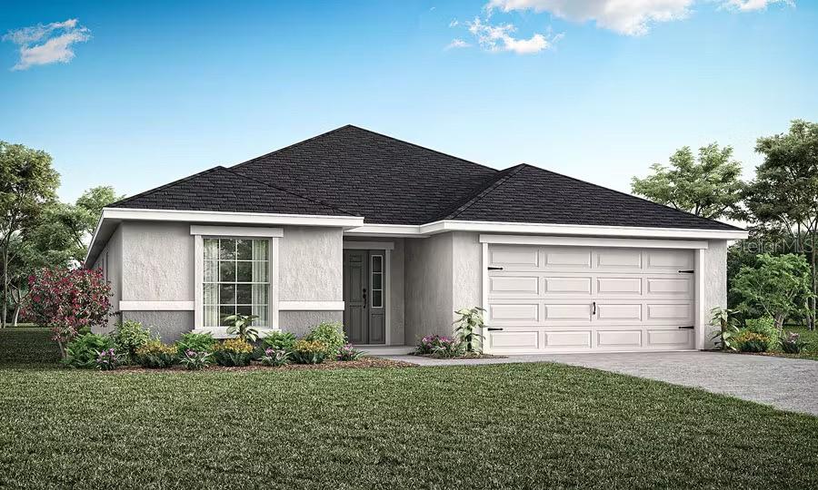 Under Construction. Under Construction. New construction home with 2005 square feet on one-story including 3 bedrooms plus a den, 2 baths, and an open living area. Enjoy an open kitchen with Silestone countertops, Samsung stainless steel appliances, a walk-in pantry, and a spacious island, fully open to the dining café and gathering room. The living area, laundry room, and baths include luxury wood vinyl plank flooring, with stain-resistant carpet in the bedrooms. Your owner's suite is complete with a walk-in wardrobe and a private en-suite bath with dual vanities, a tiled shower, and a closeted toilet. Plus, enjoy a covered lanai, 2-car garage, custom-fit window blinds, architectural shingles, energy-efficient insulation and windows, and a full builder warranty. ***Please note - Virtual Tour showcases the home layout; colors and design options in actual home for sale may differ. Furnishings and décor do not convey!