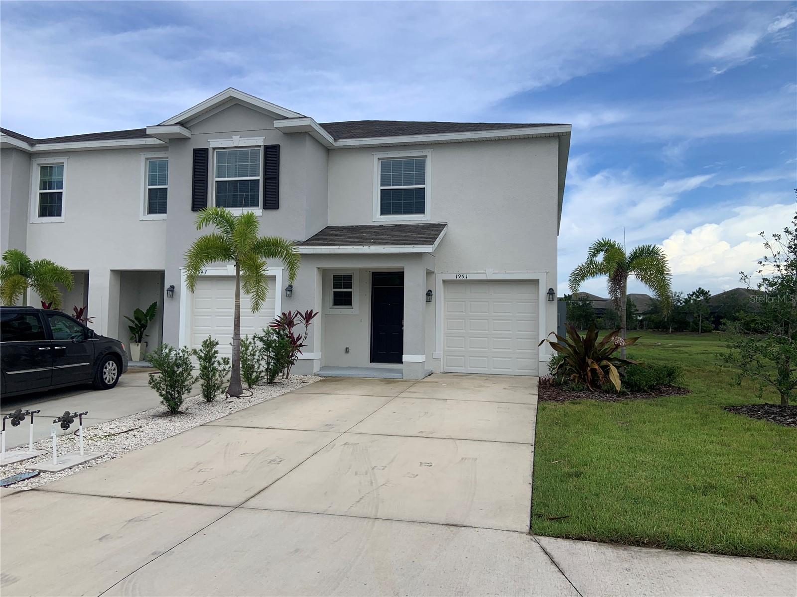 Why not to take advantage of this excellent opportunity in Lakewwod Ranch today? This larger - than middle units - end-unit townhome offers 1724 sq. ft. heated space. It is large and bright with 2 additional windows on its side vs. middle units. It has 3 bedrooms and 2.5 bathrooms. It is a two-story home of all concrete brick construction. Downstairs includes an open concept design and a spacious living area. The kitchen is well-equipped providing all appliances including stainless-steel refrigerator, build-in dishwasher, microwave oven, and electric range. Washer and dryer are also included. The 3 bedrooms and 2 bathrooms located upstairs are designed with residents' comfort in mind. The bathrooms have granite countertops and tiles. The home has a one car garage and two parking spaces in the driveway. Community pool is available for residents' enjoyment. Great location in Lakewood Ranch and a quick access (appx. 6-7 min.) to I-75, Costco, Super Target (being completed), and Hobby Lobby. This location will serve you exceptionally well whenever you want to enjoy what Lakewood Ranch - an award-winning community - has to offer or need to get to the University Mall, local restaurants, local attractions, Sarasota, St. Petersburg, the great Florida beaches, recreational areas, bike trails, or the airports. The home is located in an excellent school district with Lakewood Ranch High School, Dr. Mona Jain Middle School, and B.D. Gullett Elementary School. The drive time to Mona Jain Middle School or Lakewood Ranch High is less than 10 minutes. Available for an annual lease. Available for an annual lease. No smoking. Washer and dryer upstairs. Community pool. Pickleball courts. Community dog park. Gated entrance.