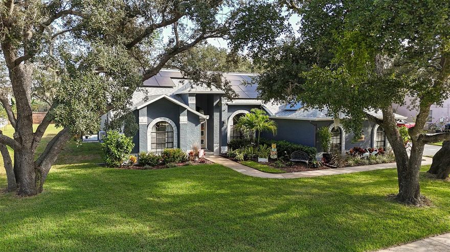 Welcome to the esteemed Eagle Watch community along the tranquil Alafia River! This exclusive gated neighborhood offers an exceptional lifestyle, featuring a beautifully remodeled home on a generous half-acre lot. Redesigned in 2023, the residence boasts modern cyber grey wood cabinetry, quartz countertops, brushed nickel accents, and stainless steel appliances. The breakfast nook overlooks the resurfaced pool, while the inviting family room, complete with a brick fireplace, provides a perfect space for entertaining.

The home's split floor plan includes three spacious bedrooms on one side, with the master suite on the opposite side. The master suite features a wood-accented ceiling and a large sliding glass door that showcases views of the pool. The elegant ensuite bathroom is outfitted with modern vanities, quartz countertops, and a luxurious shower. Outside, the detached garage (30x45) has 3 bays that is ideal for storing toys and also offers a space for relaxation, sleeping, and showering. This detached garage has a bedroom and bathroom perfect for independent child or parent.

In 2024, several upgrades were completed: new garage doors and openers, a new hot water tank, and a raised septic bed with a pump station. The property also boasts a new air conditioning system, including a mini-split unit in the master bedroom. The pool has received a new pump and heater, and a brand new roof with solar panels has been installed.

Eagle Watch fosters a vibrant community spirit with tree-lined streets, tennis courts, a fire pit, and a community dock for boating enthusiasts, complete with a private boat ramp and clubhouse. Don’t miss the opportunity to own this stunning pool home in a highly sought-after gated community. Schedule your private tour today and discover the charm of living in Eagle Watch!

**Extras:**

- Full house air conditioning, including a mini-split for the master suite
- Pool hardware, including a heater
- New hot water heater
- Garage doors with Bluetooth openers
- Partial replacement of hurricane windows
- Hurricane-rated front door
- Raised septic system with a new holding tank and alarmed pump station
-separate well for irrigation.
- New roof with solar panels, ensuring static utility bills for 25 years, backed by warranty and maintenance from the solar company.