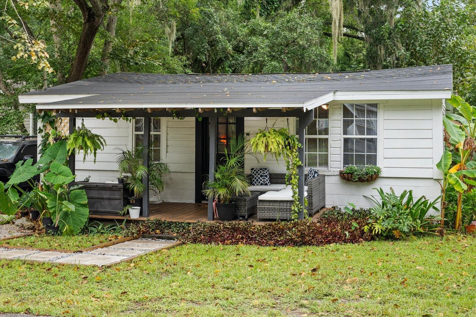 Welcome to this trendy bungalow, just 2 miles from the vibrant downtown of historic St. Augustine. This 2-bedroom, 1-bathroom gem is a perfect blend of cozy vibes and Instagram-worthy aesthetics, making it an amazing retreat. The front porch is your new go-to for morning coffee or late-night hang outs, surrounded by peaceful vibes. Inside, the space is filled with natural light, creating a warm and inviting atmosphere. The kitchen is cute and functional, offering everything you need to prepare your favorite meals. Both bedrooms are comfortably sized, with ample storage. The bathroom has a sleek, updated look that's all about convenience and style. Outside, there's a versatile shed that could be your next creative studio, workout space, or storage spot. With a location this close to downtown, you're just minutes away from all the best shops, eats, and entertainment that St. Augustine has to offer. Schedule your showing today! Roof 2021, HVAC 2021