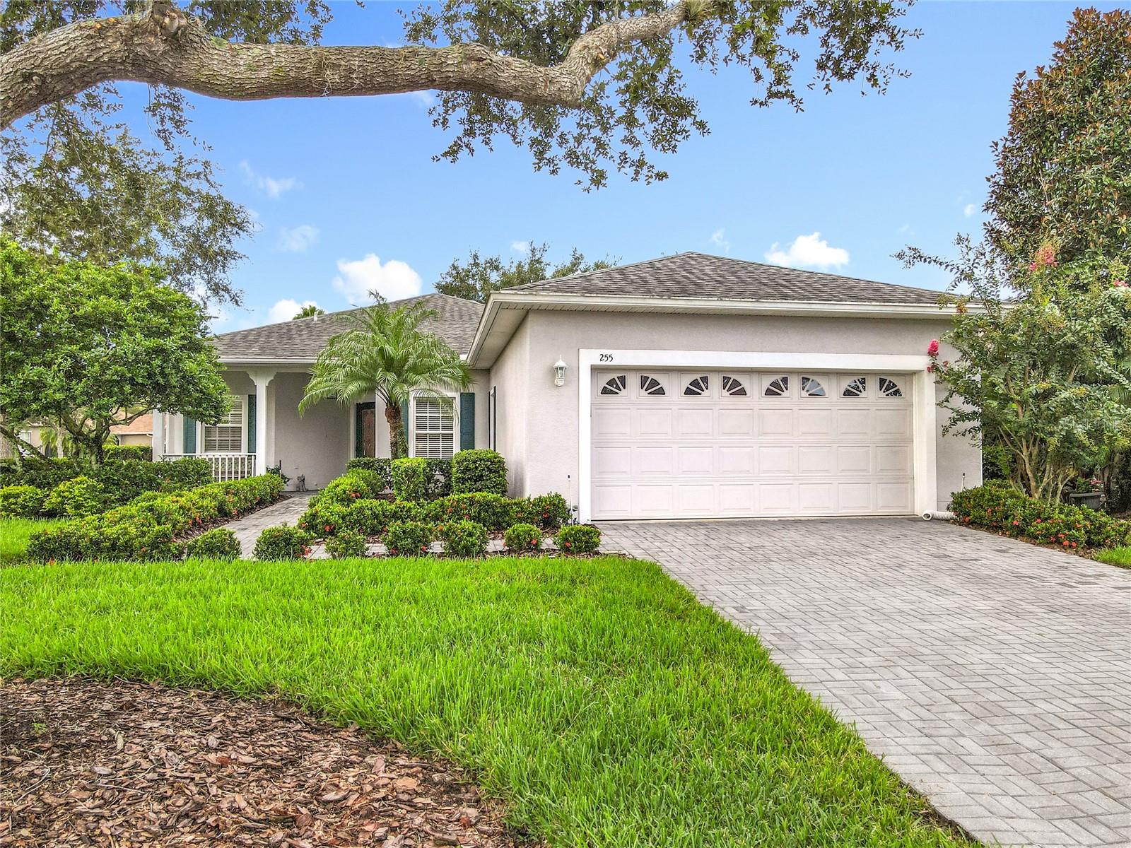 WELCOME HOME TO 255 MARABELLA LOOP, a meticulously maintained modified ALLEGRO model home with 1596 SF on a beautifully landscaped CORNER lot in the Terra Vista neighborhood of Solivita. Just a short stroll or golf cart ride to the neighborhood pool, this home has it all! Relax on your front porch or your large screened and covered lanai with garden view. As you enter the home through the glass front door you will immediately notice the seller's attention to detail...CROWN MOLDING throughout, CHAIR RAIL in the den, guest bedroom and hall, PLANTATION SHUTTERS throughout the home, SKYLIGHT in the kitchen, DECORATIVE SHELF WITH LIGHTING in the primary suite,
CASEMENTS and DECORATIVE TRIM around all the doors and windows. Both the primary suite and dining have BAY WINDOWS adding to the square footage of the home. SLIDING GLASS DOORS from the great room and dining provide easy access to the large lanai for entertaining. The KITCHEN features 42" CABINETS with DOUBLE PULLOUTS and SOFT CLOSE drawers, QUARTZ counters, TILE backsplash, and a large double sink. The breakfast bar provides space for casual dining and separates the kitchen from the dining area. The PRIMARY SUITE features A DECORATIVE CEILING TREATMENT, two closets and EN-SUITE BATH with LARGE WALK-IN SHOWER, VANITY and lots of counterspace. A POCKET DOOR has been added for privacy. The large GUEST BEDROOM, conveniently located adjacent to the guest bath, has a walk-in closet and POCKET DOOR lending to more useable space. The GUEST BATH features a TUB/SHOWER combo with SHOWER DOOR, UPGRADED TILE and solid surface counters. The LAUNDRY ROOM HAS BEEN MODIFIED TO ADD A WINDOW, POCKET DOOR, DESK AREA AND CABINETS for storage. The two car garage includes a UTILITY SINK. and shelving. During construction this home was customized to add three extra windows and is truly ONE OF A KIND. This home is a MUST SEE for the discerning buyer who just wants to bring their furniture and move right in! Solivita is an Award Winning 55+ Gated Golf Couse Community featuring two 18 hole CHAMPIONSHIP GOLF COURSES offering an aquatic driving range, practice area and golf lessons. If golf isn’t for you there are 2 STATE OF THE ART FITNESS CENTERS with the latest equipment, classes and trainers. Swim in one of our 14 temperature controlled pools or just relax in the hot tub. Take a class at Solivita University, play tennis, pickleball, softball, horseshoes, shuffleboard or corn hole. Enjoy a show in the Starlight Ballroom or join friends for a drink or a meal at Stonegate Grille, Mosaics or the Bistro in our Village Center. You can shop at the twice weekly Farmer’s Market or our pharmacy/sundries store. The HOA includes security, landscaping and irrigation throughout the community, fiber optics for televisions and internet. Across the street is a hospital and medical facilities as well as Poinciana Plaza featuring Sprouts Market, Outback, First Watch, 5 Guys, Coldstone Creamery, TJMAXX, Ross, Burlington, ULTA Beauty and More. Don’t miss the opportunity to own a great home at a great price in an award winning community. Call today to schedule your private appointment to view this home and make your retirement dream a reality!