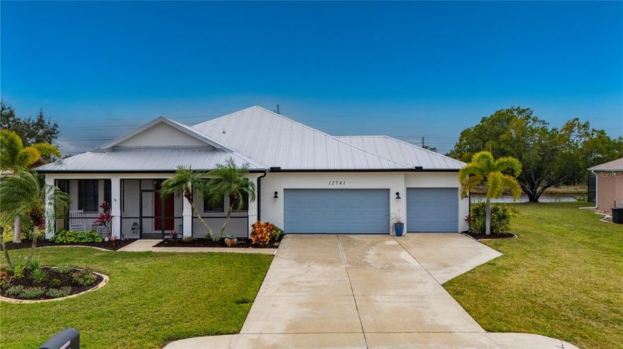 Pre-sale inspection completed with wind mitigation report. Welcome home to this beautifully remodeled 4-bedroom, 2-bathroom home in desirable Lake Suzy, Florida, offering the perfect blend of style, space, and convenience. Designed with an open floorplan, the home features both a family room and a great room, ideal for everyday living and entertaining alike. The heart of the home flows seamlessly to the outdoor living area, where a screen-enclosed heated salt water pool creates a private oasis for relaxing or hosting guests, with nature & water views. Thoughtful updates include, Bianca Victoria leathered dolomite natural stone kitchen counters, custom built-in storage throughout including hidden storage behind the electric fireplace, crown molding & custom trim, luxury vinyl flooring and a new metal roof installed in 2023, providing peace of mind and long-term durability. A 3-car garage offers ample space for vehicles, golf carts, or storage. Enjoy an active Florida lifestyle with walking trails and a golf course just steps away, and appreciate the unbeatable location—minutes from I-75, Punta Gorda Airport, SWFL spring season ball games, shopping, dining, and entertainment. This move-in-ready home combines modern upgrades, outdoor living, and a prime location—everything you need to enjoy the best of Southwest Florida living.