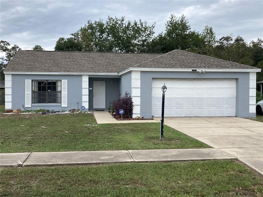 Nice two bedroom, two bath home nestled in quiet Marion Oaks neighborhood.  Home features a living room, an eat-in kitchen with a full dining room, patio, laundry room, two-car garage and a fenced backyard.