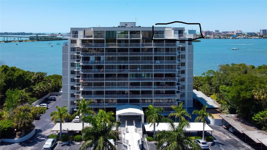 UNFURNISHED - This stunning 2 story, 2300+sf Clearwater Penthouse offers gorgeous views of downtown Clearwater and the Intracoastal Waterway. This luxurious Penthouse offers breathtaking views, a private rooftop deck, a wrap around porch in a prime Clearwater location. Key Features: Open concept living: Floor to ceiling windows and sliding doors: Private roof top deck and wrap around porch: Panoramic city and water views from your own outdoor oasis: Multiple balconies.  Amenities: Pool, fitness center, assigned parking, private dock.
Inside: Modern kitchen: Stainless steel appliances: Ample counter space with plenty of storage. Master Suite: En-suite bathroom: Walk in closets: Private balcony.  Guest Rooms: 2 guest rooms with their own bathrooms and balconies. There is a bonus area on the second floor.  This Penthouse offers the perfect blend of luxury, comfort, and convenience. Don't miss the opportunity to make it your home!  HOA application process takes up to 3 weeks.  Water/Sewer/Trash are included in the monthly rent.  Call for showing.
