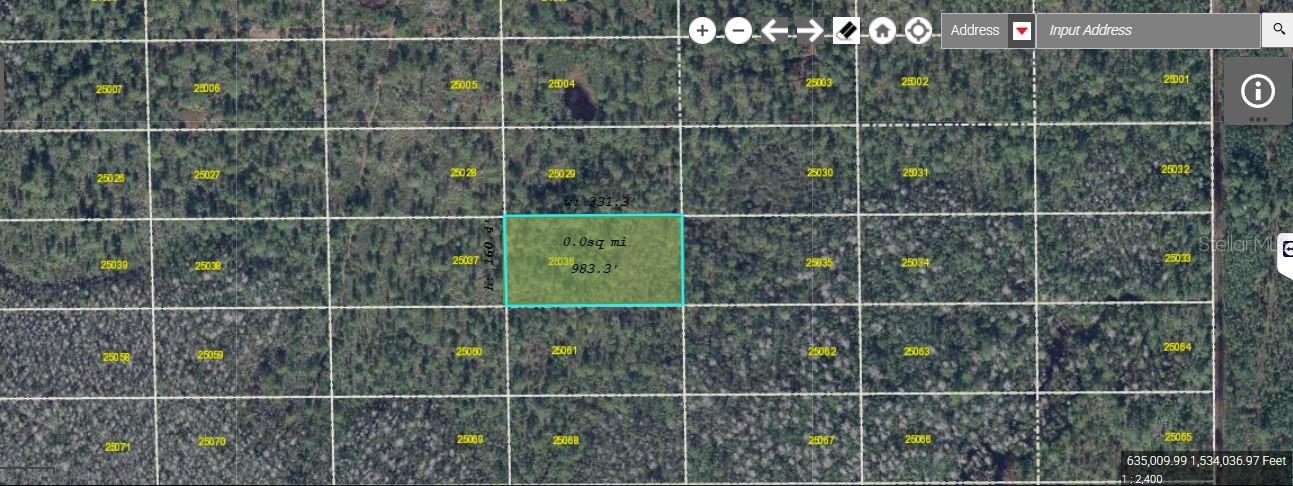 Property Description
{NOTE: ADVERS POSSESSION}--UNRECORDED PLAT OF ORANGE CO ACRE S TRACT 25036 ALSO DESC AS W1/2 OF N1/2 OF S1/2 OF NW1/4 OF NE1/4 OF NE1/4 OF SEC 25-22-32 SEE 2759/1306 & 4213/1800
Vacant Residential.
Note: buyers I emphasize the importance of conducting thorough due diligence to ensure that the property meets your expectations and requirements.