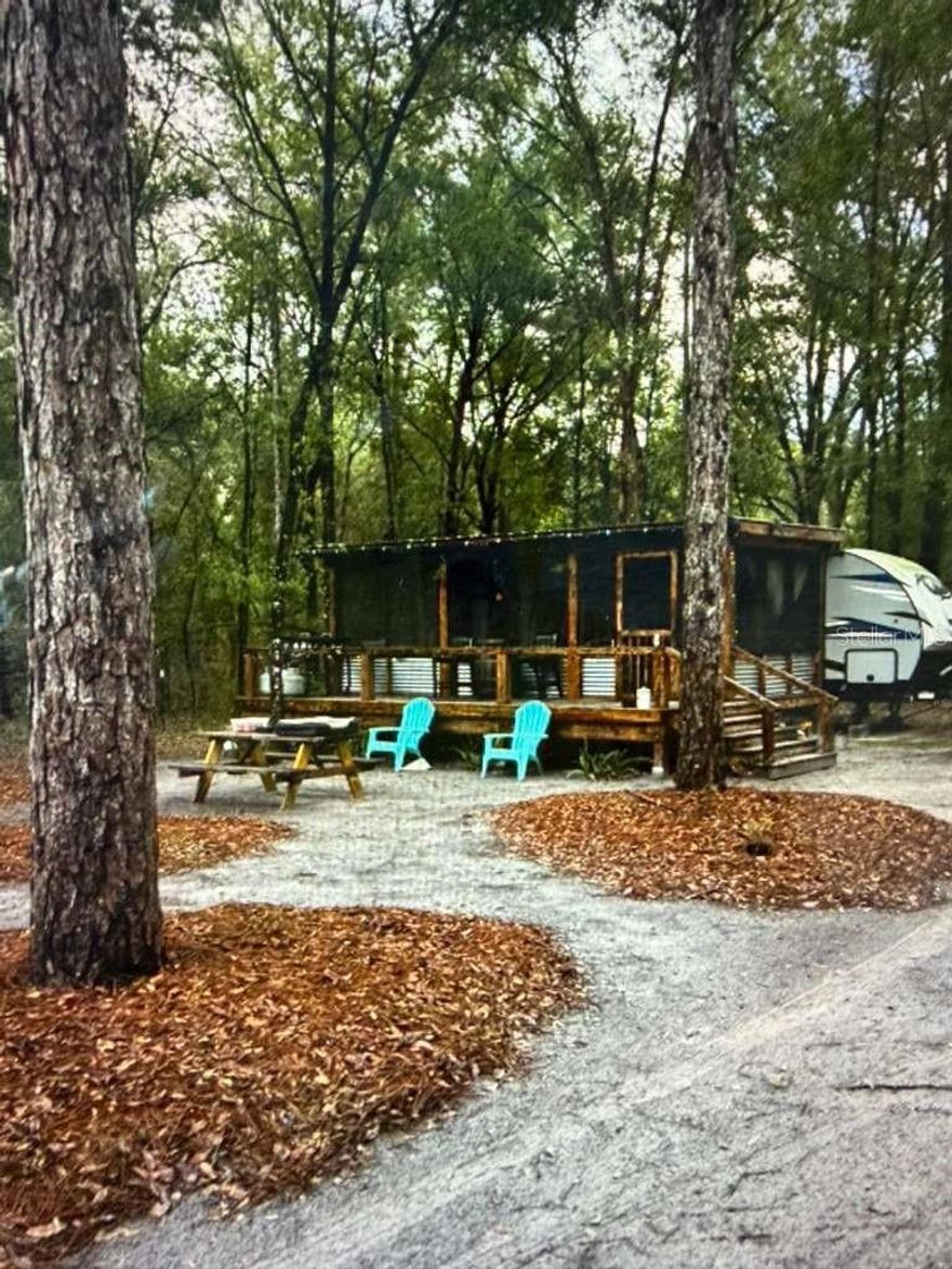 Discover the perfect opportunity with this 1.25-acre lot, fully equipped with essential hookups, including a well and septic system. This property features a modern 2022 Alpha Wolf camper, providing a cozy bedroom and two bunks, ideal for family or guests. Enjoy outdoor living in the spacious 16’x24’ screened-in porch, perfect for relaxing or entertaining.
The lot is cleared and ready for your dream home, making it an excellent canvas for future development. Use the camper as a temporary residence while you build, or consider it as a rental opportunity or in-law suite. With ample space and convenient amenities, this property offers versatility and potential in a serene setting. Don’t miss out on this unique chance to invest in your future!