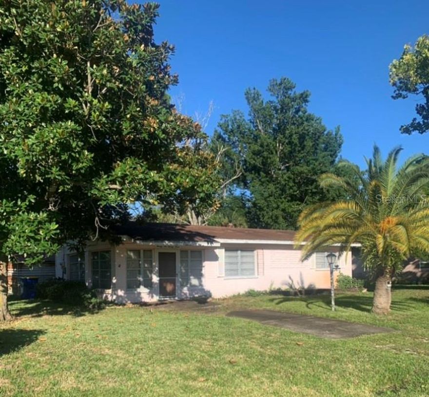 THIS PROPERTY CONSISTS OF A SINGLE FAMILY 2 BEDROOM/ 1 BATH DWELLING LOCATED WITHIN THE FLORIDA SHORES SUBDIVISION. THE SUBJECT ENCOMPASSES 1,020 SF OF TOTAL BUILDING AREA WITH CONCRETE/TERRAZZO FLOORING ALL THROUGHOUT. THE HOME ALSO MAINTAINS A 180 SF ALUMINUM FRAMED SCREENED-IN OUTDOOR BACK PATIO SPACE ALONG WITH A FENCED IN YARD. THIS ENTIRE STRUCTURE IS IN NEED OF REPAIRS INCLUDING A NEW ROOF, WINDOWS & SLIDERS, PAINTING, KITCHEN CABINETS/FIXTURES AND OVERALL GENERAL COSMETICS BOTH IN AND OUT OF THE HOME. THE HOME'S ELECTRICAL SYSTEMS ARE IN NEED OF UPGRADING AND THE WATER SERVICE UTILITY HAS NOT BEEN IN SERVICE FOR SEVERAL YEARS. ;Water: City