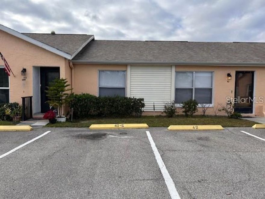 Excellent location! One story 2 bedrooms 2 bathrooms villa only minutes away from FL Turnpike, shopping, dining, Disney World, Orlando International Airport, and major roads. Ceramic tile floors throughout, upgraded bathrooms, and 2 parking spaces. This villa overlooks the community pool, it features a large enclosed back porch to enjoy the beautiful serene waterview. Roof replaced in 2019 by HOA, water heater replaced in 2022. Schedule your showing today!