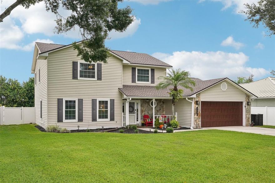 Welcome to the space, flexibility, and lifestyle you’ve been searching for in South Lakeland! Tucked away in the established Parkside South community, this beautiful 4-bedroom + den home offers a versatile layout, major system upgrades, and a large backyard designed for everyday living and entertaining. From the charming front porch to the spacious fenced yard, this is a home ready to fit the way you live.
Step inside to discover a floor plan with room for everyone. The formal living and dining rooms provide welcoming spaces for entertaining, while the inviting family room becomes the heart of the home with its warm wood-burning fireplace and relaxing atmosphere. Just beyond, the kitchen is designed to keep everyone connected with a snack bar, sunny dining area, Whirlpool stainless steel appliances (2023), and a Culligan Reverse Osmosis System already in place. Need even more flexibility? The downstairs den/Florida room give you endless options for a home office, playroom, workout space, hobby room, or guest area.
Upstairs, all four bedrooms are thoughtfully positioned together. The spacious primary suite feels like a true retreat with a large walk-in closet, dual sinks, garden tub, separate shower, and one of the standout features of the home — a private balcony overlooking the backyard where you can enjoy peaceful morning coffee or unwind at the end of the day with a beautiful view.
Outside, the lifestyle continues. The large fully fenced backyard offers plenty of room for pets, play, gardening, or future outdoor dreams, while the extended patio is ready for grilling, relaxing, and entertaining under the Florida sunshine. With no rear neighbors, you’ll enjoy a more peaceful outdoor setting to make your own.
This home also delivers the peace of mind buyers are looking for with important recent upgrades already completed, including a roof replaced in 2021, updated AC systems in 2020 and 2023, Pella sliding glass door, Precision garage door system, vinyl double-hung Gorell windows, Forever storm doors, and more. PLUS USDA financing is available for this location. 
Living in Lakeland means enjoying the perfect Central Florida location with easy access to Tampa and Orlando while still enjoying the charm of a strong local community. Explore downtown Lakeland’s restaurants, local events, lakes, parks, and shopping while staying close to major highways for commuting, beaches, sports, and world-famous attractions.
Homes with this much flexibility, updated value, and outdoor space are hard to find — especially with 4 bedrooms plus a den and all the big-ticket updates already done. Come experience everything this Lakeland home has to offer and start your next chapter here!