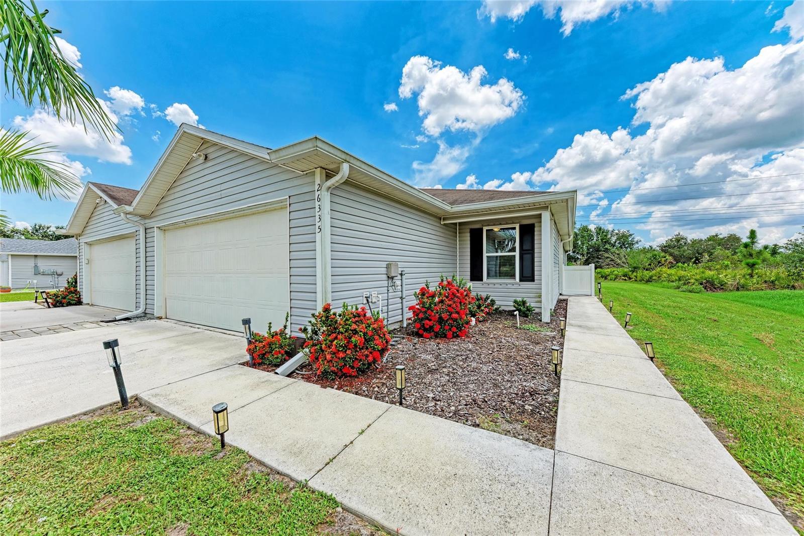 Don't miss this incredible opportunity to own a well-appointed duplex in the highly desirable Deep Creek community of Punta Gorda! Each side of this property features 3 spacious bedrooms, 2 full bathrooms, interior laundry rooms, and attached 2-car garages. The open-concept floor plans are designed for modern living, with kitchen islands, ample cabinet space, and full appliance packages including dishwashers, ranges, and refrigerators. Enjoy Florida living at its finest with private outdoor patios and an open backyard. Located less than half a mile from Deep Creek Golf Club, this property offers unmatched convenience with quick access to I-75, placing you just minutes from shopping, restaurants, Starbucks, multiple fitness centers, and more. The surrounding Punta Gorda, Port Charlotte, and Charlotte Harbor areas are renowned for world-class fishing, boating, and golfing, with stunning Gulf Coast beaches just a short drive away. Deep Creek is perfectly positioned between Sarasota and Fort Myers, offering easy access to everything Southwest Florida has to offer. Whether you're looking to invest or settle into a peaceful yet connected lifestyle, this duplex checks all the boxes!