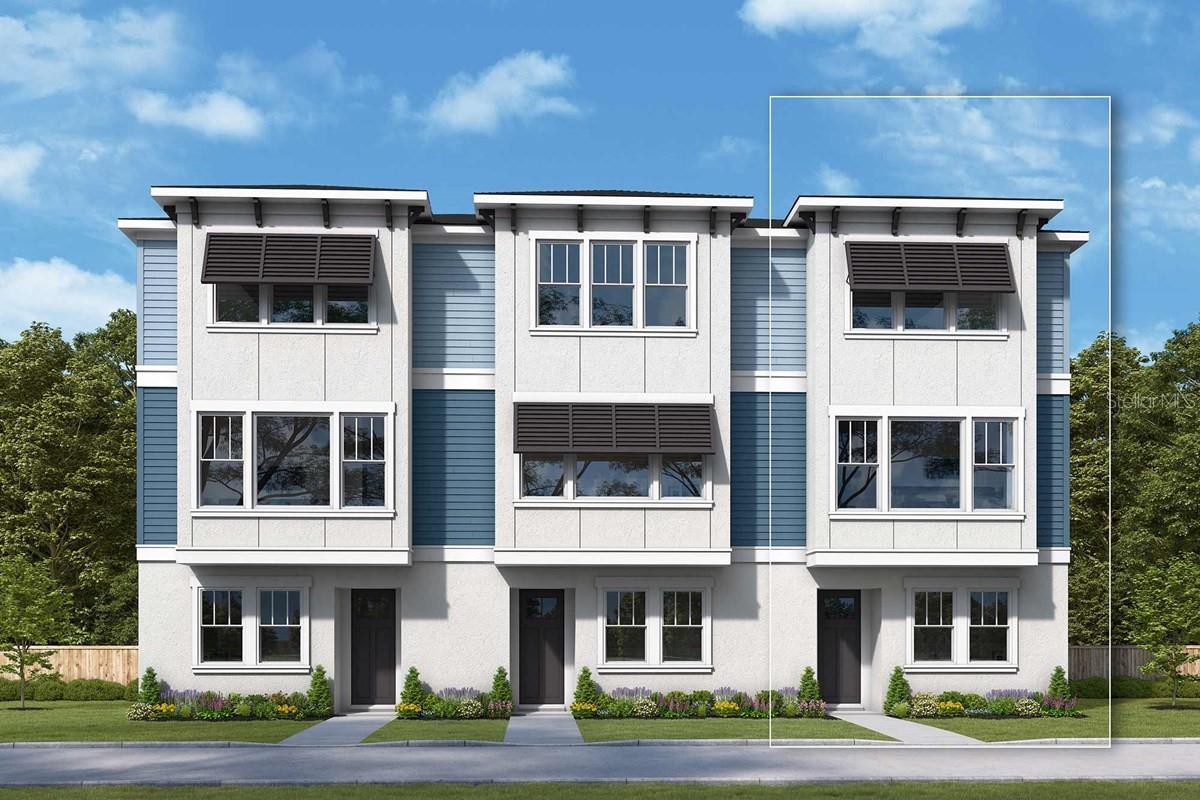 Under Construction. Welcome to this gorgeous, BRAND NEW 3-story luxury townhome in the heart of the historic and charming Seminole Heights! Built by a highly reputable builder known for exceptional craftsmanship and attention to detail, this home is built to the highest standards. This newly constructed townhome by David Weekley Homes offers a perfect blend of modern elegance and timeless charm, designed for those seeking low maintenance. This end unit featuring spacious living areas with tall ceiling and doors, top-of-the-line finishes, hurricane impact windows, private gates and energy-efficient design, this townhome offers the ultimate in comfort and convenience. Apex at Seminole Heights is a boutique townhome community featuring individual, gated courtyards, paved, illuminated walking paths and a dog-friendly community space. Enjoy the vibrant Seminole Heights community with its unique mix of trendy eateries, parks, and local shops.