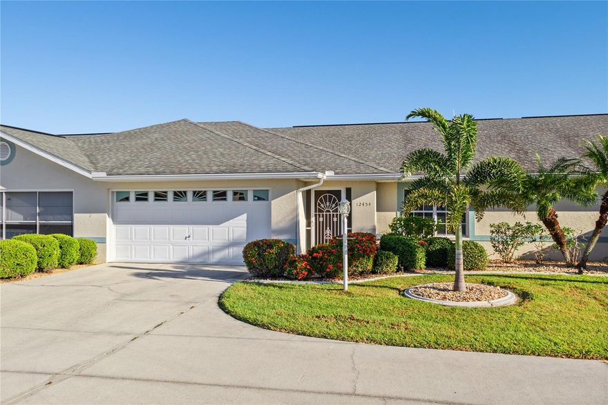 Welcome to South Shore in beautiful Lake Suzy! This stunning move-in ready, fully furnished 2-bedroom, 2-bath lakefront villa combines comfort, style, and easy living — all with incredible views of the water.

Step inside to an open, light-filled floor plan with vaulted ceilings and luxury vinyl plank flooring throughout. The kitchen features recently updated stainless steel appliances and flows effortlessly into the dining and living areas, creating the perfect space for relaxing or entertaining.

You’ll enjoy peaceful lake views from almost every room — including the dining room, Florida room, and primary suite. The Florida room, complete with windows and screens, offers the ideal spot to start your morning coffee or unwind in the evening breeze.

The thoughtful split floor plan provides privacy for both bedrooms, each featuring a walk-in closet, and the primary suite includes its own private bath.

Additional highlights include a newer roof, A/C, and water heater, fresh interior paint, and a two-car attached garage.

South Shore is a quiet, pet-friendly, maintenance-free community. All exterior maintenance is included — lawn care, pest control, and even driveway pressure washing — plus residents enjoy access to a community pool.

Best of all, this waterfront villa is located in Flood Zone X — no flood insurance required!

Homes in South Shore rarely become available — don’t miss your opportunity to experience turnkey, lakefront living in Lake Suzy!