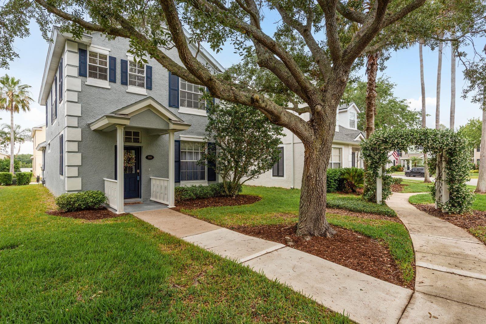 Welcome to the warm and inviting Community of The Vineyards, tucked away in the heart of Westchase! Upon entering the Gates, you will quickly feel the quaintness of well-cared-for homes in a beautifully manicured setting. This chaming 2 story single family home offers 3 bedrooms, 2 1/2 bathrooms and a 2 car garage! The garages are located in the back of the house. Entering the home through the covered porch, you are greeted by tons of natural light, high ceilings, crown molding and wood-look floors in the living /dining room combo area. There is half bath downstairs for guests The large kitchen has stainless steel appliances and a gas range with plenty of cabinet / pantry space. The washer and dryer is located next to the kitchen. The covered sceened in lanai is a great place to grill and eat outside all year long! Upstairs you will find a very large primary bedroom with a huge walk-in closet and en suite with a beautifully designed shower, and updated vanity with double sinks. There are two more generous size bedrooms and another full bath upstairs. The Vineyards has its own private heated pool, scenic walking/ jogging trails and a beautiful Gazebo on a 30 acre lake. It is walking distance to Westchase Elementry school and Westchase Village. Westchase is renowned for it’s vibrant community events, Green Space for events, movies in the park, food truck rallies, community pools, parks, dog park, pickelball courts, tennis courts, a soccer field, Public Library, Boutique shops and restaurants, top rated schools, a daycare, and a top tier public golf course. Living in Westchase is definitely a lifestyle! Awesome location, 20 min from Tampa International Airport, 30 min downtown Tampa, 40 min from sandy beaches! Low HOA fee includes Gated community, ground and sprinkler maintenance and community pool. No issues, no water intrusion and no loss of power from any of the recent hurricanes.
