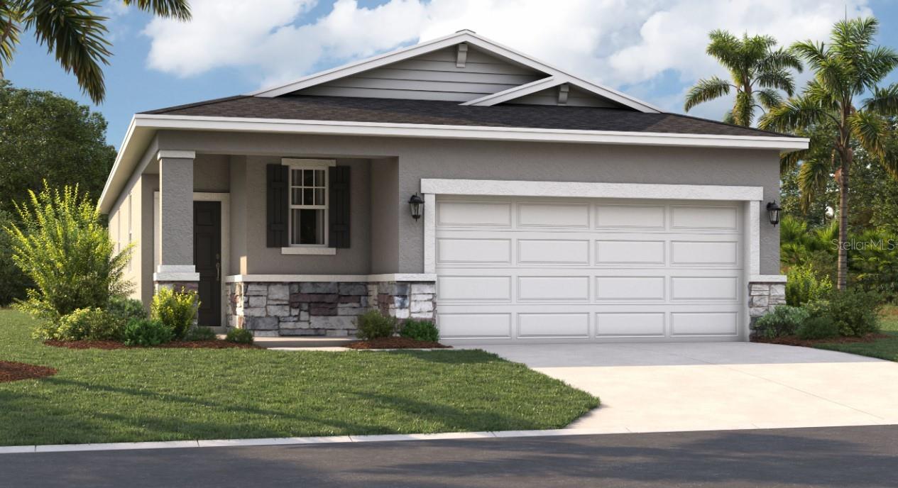 One or more photo(s) has been virtually staged. Under Construction. Wynnstone is a thoughtfully planned community nestled in the heart of one of Florida’s fastest-growing counties. Located in Davenport, it offers the perfect blend of peaceful living and everyday convenience. Just 12 miles southwest of Disney and minutes from shopping and dining at Posner Park, everything you need is close to home. With Hwy 27 less than a mile away and I-4 just minutes from your doorstep, getting to Central Florida attractions or the Gulf Coast is quick and easy. Stanley Martin’s stylish single-family homes at Wynnstone start from the low $300s and feature open-concept layouts, modern finishes, and flexible designs tailored for comfortable everyday living. Life here goes beyond your front door. Enjoy scenic walking trails, unwind by the pool and cabana, or spend time with loved ones at the tot lot and dog park. It’s a community designed for connection, relaxation, and making the most of Florida’s outdoor lifestyle. Wynnstone isn’t just a place to live — it’s where comfort, convenience, and community come together. Come discover where your next chapter begins.
You'll be delighted by all the thoughtful details in this single-family home. An open floor plan, spacious rooms, and a beautiful master suite create a perfect home for entertaining and making the most of every day. From the inviting front porch, a foyer leads to a large kitchen with an adjoining dining area and family room, perfect for entertaining, watching movies, and relaxing. The open-concept kitchen is equipped with modern appliances, a beautiful center island, and a large pantry, and the backyard is the perfect spot for an evening cocktail or morning coffee. Enjoy it even more with a covered lanai. Tucked behind the main living area, you'll find a master suite with a huge walk-in closet and dual vanities, as well as two more bedrooms that share a full bathroom. This home's open layout allows you to enjoy the ease and convenience of single-story living in a stylish, inviting, and modern home.