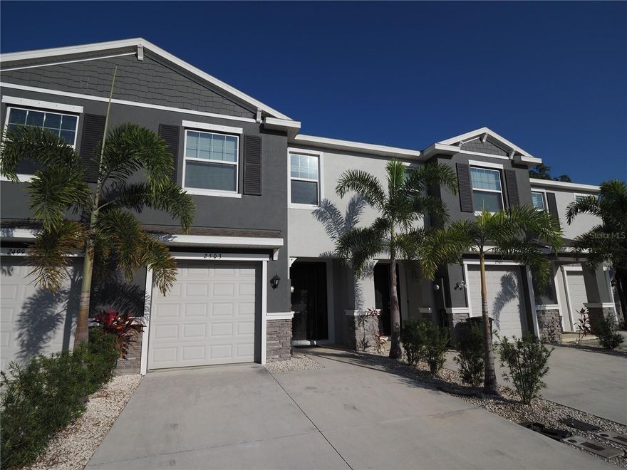 This newer, all concrete block, two story 1673 sq ft townhome will be available for an annual unfurnished rental as of May 2026. The home features 3 bedrooms and 2.5 bathrooms and boasts an open concept downstairs that includes a large kitchen, a powder room, and a large family room that overlooks a covered lanai and a preserve area. The second floor includes a spacious master, two additional bedrooms, two full bathrooms, and a laundry room. This home comes with all appliances including refrigerator, built-in dishwasher, electric range, microwave, washer, and dryer. The Landing is one of the most popular communities located off of Fruitville Rd and Lakewood Ranch Blvd in Sarasota, FL where residents will be able to enjoy community amenities such as a clubhouse, fitness center, pool, tot lot and a dog park. Fantastic location that allows you to enjoy the convenience of being minutes away from I-75 and Fruitville Rd. The Landing is also in close proximity to shopping, restaurants, schools and Florida's top beaches