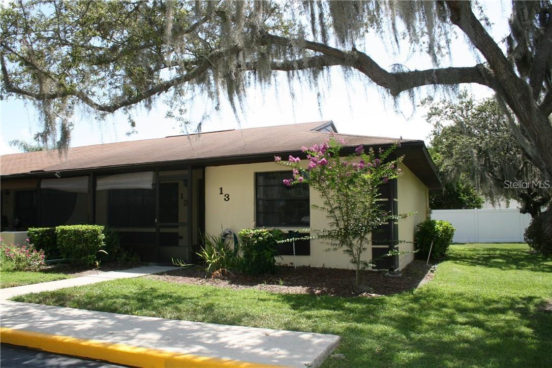 Welcome to Brandy Chase Village! Here is your opportunity to live in this well desired 55+ community in Winter Haven with beautiful kept grounds and low HOA. If you are looking to downsize this cozy 2 bedroom /2 bathroom is perfect for you. This corner unit has all that you are looking for with community clubhouse and pool. Open living room area with dining room combo . Updated kitchen with pantry. Enjoy maintenance free living , priced to sell. Enjoy your back patio sunroom with laundry room and storage. Screened -in front porch and two assigned parking spaces one of which is covered and gives you front access to your unit with plenty of guest parking as well. Call today for your private showing. Minutes from the Polk Parkway for easy access to Tampa and Orlando and centrally located to nearby cities of Lakeland and Auburndale. More pictures to follow.