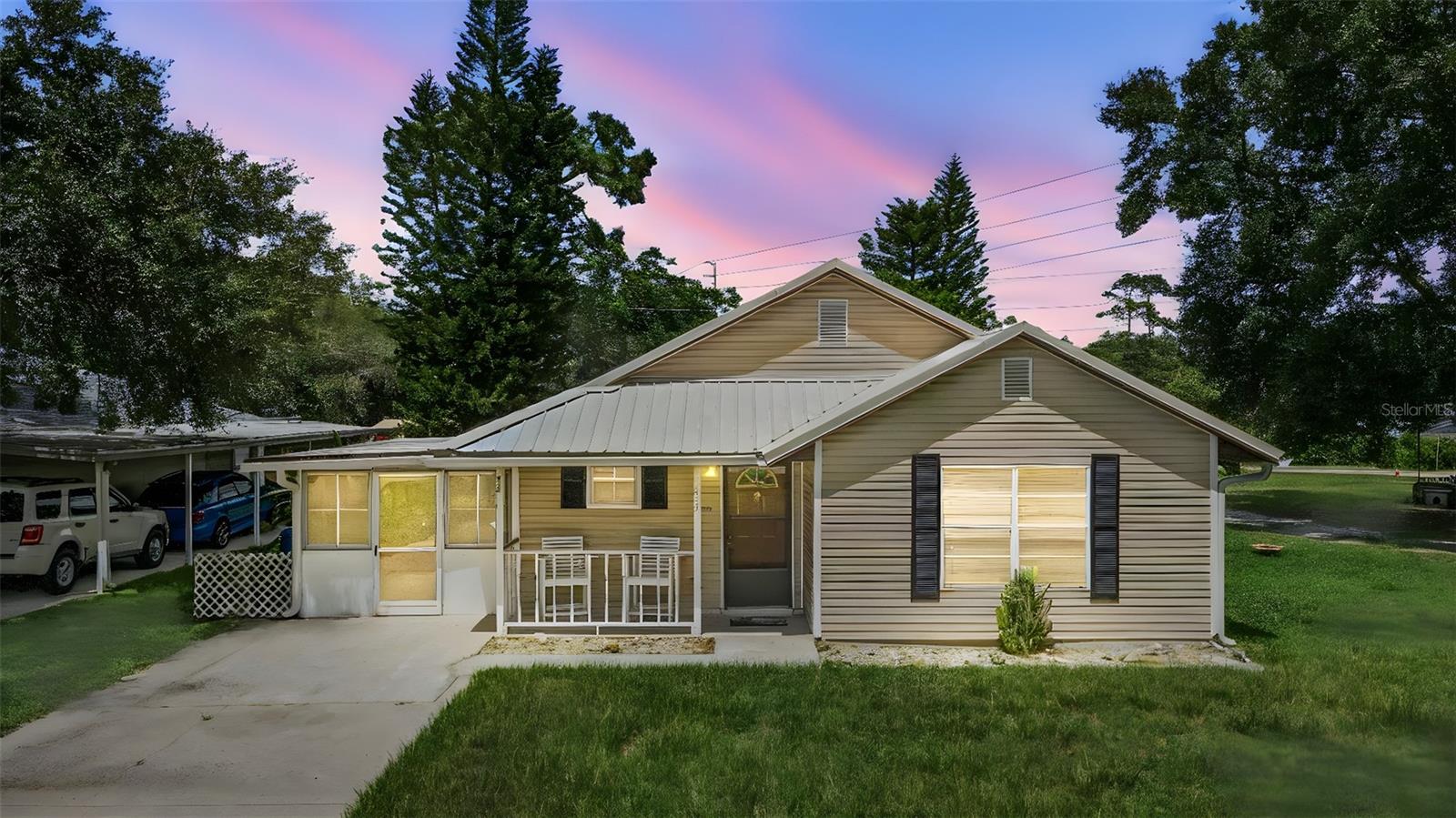 Freshly updated, perfectly located, and free from HOA rules—this Groveland gem is ready for you now. This charming 3-bedroom, 2-bathroom home has been thoughtfully refreshed with a modern kitchen featuring new cabinets and countertops, stylish bathroom vanities, a newer A/C system, water heater, and gutters—giving you the peace of mind you deserve. The inviting open floor plan flows seamlessly into a bright 8×18 Florida room with French doors and dual entries, creating the perfect spot for morning coffee, evening relaxation, or entertaining friends.
Outside, the generous 0.21-acre lot offers a landscaped, level yard with plenty of room to play, garden, or add your own touches, plus an 8×13 workshop/storage shed for hobbies or extra space. Located within Groveland city limits, you’re minutes from Lake David Park with its splash pad, walking trails, farmers market, and community events—and just a short drive to shopping, dining, entertainment, and major roadways. This home blends comfort, convenience, and location into one move-in-ready package—schedule your showing today before it’s gone!