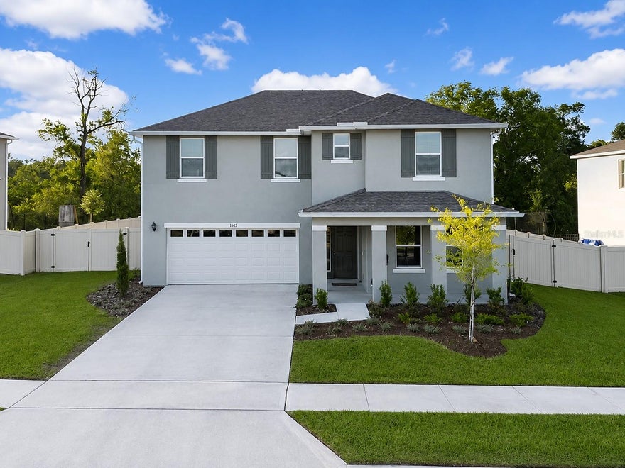 Looking for a large private fenced backyard with a beautiful view but you want to be in a neighborhood with amenities which include community pool, playgrounds, work out area, walking and bike trails, and sidewalks? This is the location for you! This gorgeous home offers many upgrades and a flexible floor plan. 4 large bedrooms, all with walk in closets. Downstairs suite could be a 2nd master suite, private suite for parents with full bathroom and kitchenette, teens that want privacy, home office or a 5th bedroom. So many possibilities! And this is the only builder that offers CBS construction on both floors! This smart home allows you to control so much from your phone! The water softener and whole house filtration system is above what you usually find! You'll feel like you live in the country but are minutes from Mount Dora's charming downtown and all the new amazing restaurants! This one has it all!