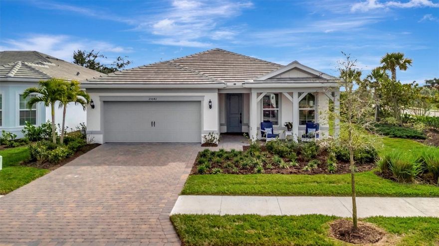 Welcome to Beachwalk, a brand-new, RESORT STYLE community in the charming beach town of Englewood, Florida.
Designed with contemporary coastal living in mind, this vibrant neighborhood offers an unmatched lifestyle just minutes
from everything you need. Located 5 MIN FROM THE BEACH! 15 MIN FROM WELLEN PARK & COOL TODAY PARK, 10
MIN FROM THE BOAT CLUB, and 15 MIN FROM DOWNTOWN VENICE, waterfront restaurants, shops, and more, you'll
find convenience and entertainment at every turn. Enjoy GOLF CART RIDES to NEARBY BEACHES or local dining spots
that exude a relaxed, beachside vibe—it’s like being on VACATION every day! As you approach this stunning home,
you'll be greeted by the Key West charm, beautifully maintained landscaping, UPGRADED PAVERS walkways, and
exceptional curb appeal. The exterior showcases a blend of stucco and tile roofing. Inside, the popular MYSTIQUE floor
plan provides a spacious 2,067 square feet with 4 BEDROOMS, 2 BATHROOMS, and a 2 CAR GARAGE. This home is
packed with upgrades, including large square ceramic TILE FLOORS throughout, 8-foot-high doorways, SMART Home, 5
1/4” baseboards, and KitchenAid STAINLESS STEEL appliances. The warm neutral color palette, Quartz countertops,
SHAKER STYLE cabinets, and modern light fixtures create a welcoming, timeless aesthetic. The open floor plan with
TRAY CEILINGS flows seamlessly into the expansive screened lanai. upgraded ZERO-CORNER sliding glass doors allow
indoor and outdoor spaces to blend effortlessly, leading to your own tropical backyard retreat. Relax by the POOL and
HOT TUB, warmed by a gas heater, and enjoy sunset views framed by swaying palm trees. The owner’s suite offers a
tranquil escape with a spacious WALK-IN closet and a spa-inspired en suite bathroom, complete with a frameless Eurostyle shower and DUAL-SINK vanity. The guest bathroom features similar high-end finishes with tile surround shower
and tub combination, QUARTZ countertops, and shaker style cabinetry. Situated within a upscale GATED COMMUNITY,
this property provides access to first-class amenities. Residents can enjoy a RESORT-STYLE POOL with lap lanes, a
HEATED SPA, TIKI BAR, RESTAURANT, PICKLEBALL, tennis, bocce ball, a FITNESS CENTER, and a clubhouse perfect for
socializing. Conveniently located near top-rated golf courses, pristine beaches, shopping, and dining, Beachwalk offers
an unmatched combination of beauty and practicality. Additional benefits include maintenance-free living, an affordable
HOA, NO CDD fees, and the peace of mind that comes from being located OUTSIDE OF A FLOOD ZONE. Don’t miss your
opportunity to own this slice of PARADISE. Schedule your private showing today and start living the Florida COASTAL
LIFE-STYLE you’ve always dreamed of! ****Ask about TURNKEY OPTION **** (Hot tub is separate from the sale of the
home. Ask for pricing if interested)
