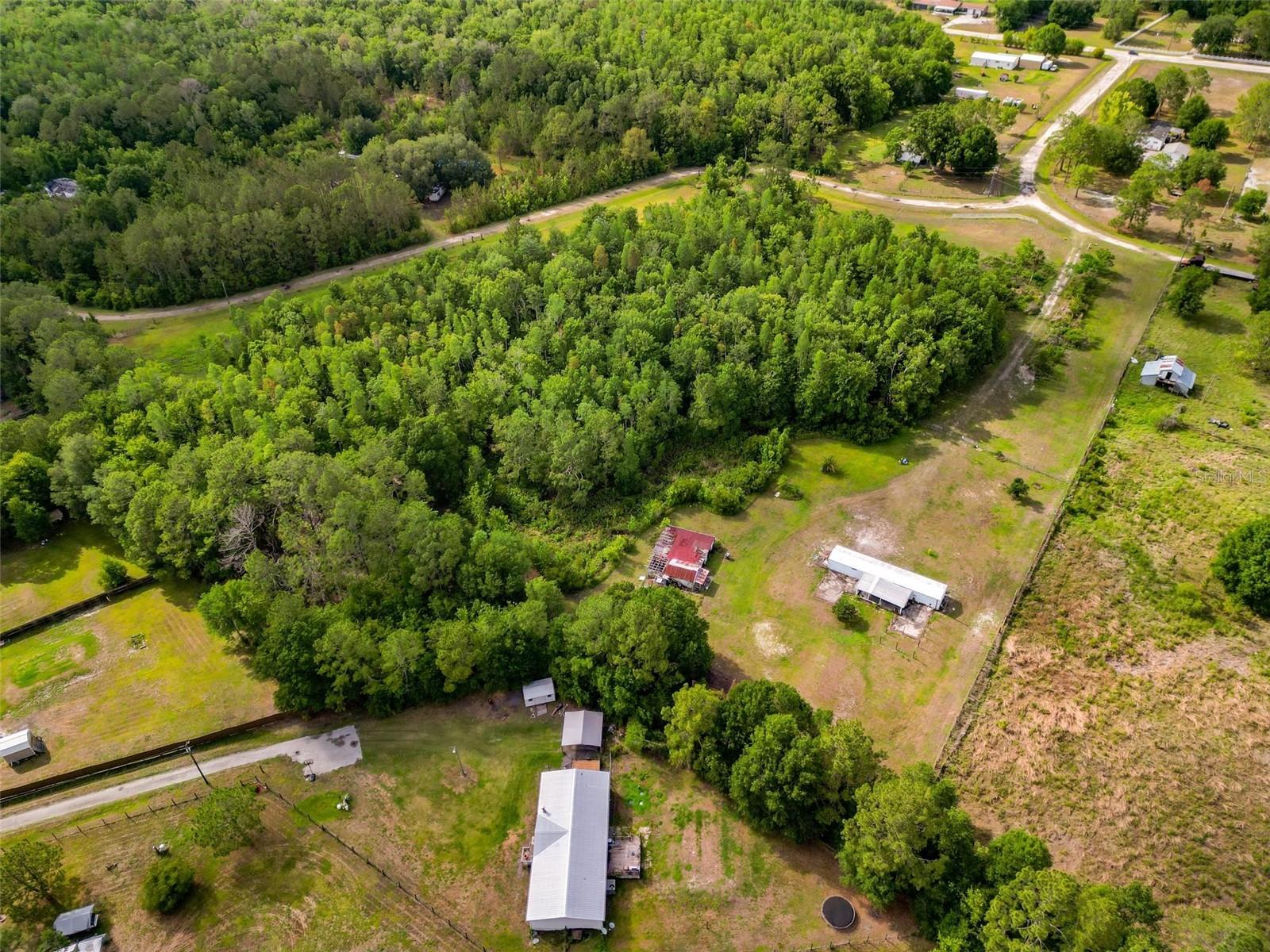 Welcome to this amazing 10+ acre property, perfect for anyone who loves nature and fresh fruit! You'll find a variety of fruit trees, including peaches, oranges, pink grapefruits, apples, mangoes, and kumquats, ready for you to enjoy. There's a peaceful pond on the property, stocked with fish for those relaxing afternoons. The property features a two-bedroom, two-bath mobile home that offers a place to stay while you make plans for your dream home. There's also a large workshop and a handy storage shed to help you with all your projects. Plus, a solid cement slab with plumbing is already set up for a future two-bedroom, two-bath concrete block home. The current mobile home may need some repairs or could be replaced, giving you plenty of options. This property is full of potential and ready for you to make it your own!