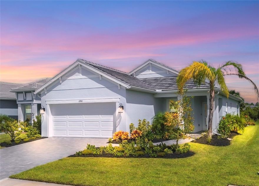 This 3-bedroom, 2-bathroom home offers a perfect blend of modern elegance and serene comfort. As you step inside, you'll be greeted by an open-concept living space that includes a dining room alongside the living room. Your eyes will be drawn to the contemporary kitchen with sleek subway tile backsplash, ample counter space, and a gas stove for all your culinary adventures. Another feature of the kitchen is the double sliding doors leading to the extended lanai. The screened lanai is perfect and provides a tranquil retreat with lovely views of a private preserve—ideal for relaxing or entertaining guests. The lanai has a ceiling fan, electric outlets, and a gas stub for you to add a grill or even better, add an outdoor kitchen. The home boasts a spacious ensuite primary bathroom and bedroom with a walk-in shower and two walk-in closets. The other two bedrooms are on the other side of the living room for privacy. Additional highlights include impact windows and sliding doors everywhere creating an energy efficient home, along with security no matter what the weather will be. Most of the rooms have ceiling fans installed. The garage has an epoxy-coated floor for easy maintenance. 
Situated in the desirable Wysteria Community of Wellen Park, this home offers not only a place to live but a lifestyle to enjoy. In Wisteria, enjoy the community pool, spa, and pickleball courts. Wisteria is carefree living because the HOA takes care of lawn, landscape maintenance, and the irrigation system. Enjoy nearby Downtown Wellen Park with daily entertainment, shopping and restaurants, along with walking paths and bike trails. Enjoy relaxing beside the large lake or on it with a kayak or paddleboard. And fishing is allowed. The Cool Today Park is within two miles... this is the spring training stadium for the Atlanta Braves, plus has additional featured entertainment year long. No need to travel far for shopping, there’s a Publix Plaza, Costco Warehouse, and more in Wellen Park. Schools and future medical facilities are in construction now. Don’t miss your chance to own this beautiful property, schedule a showing now.