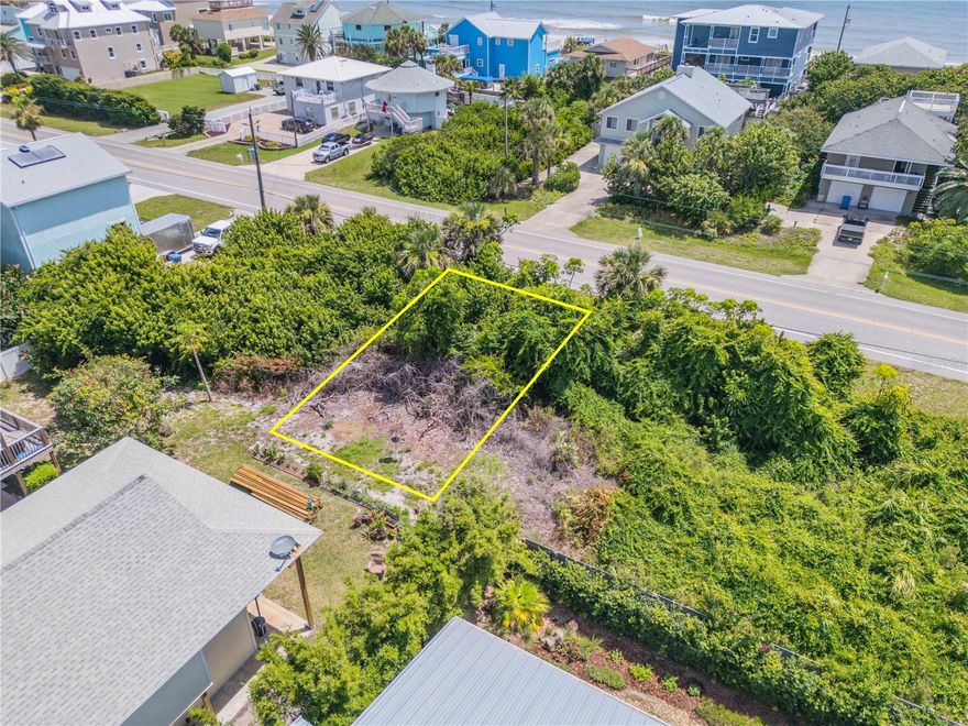 Prime 125 x 50 vacant lots 27 & 28 in Bethune Beach.  Steps to the beach via a quick walk across Turtlemound Rd. This is a rare chance to build your new home  where you will have spectacular views of both the ocean and Lagoon Estuaries.  Close to boat ramps and JB's Fish Camp.