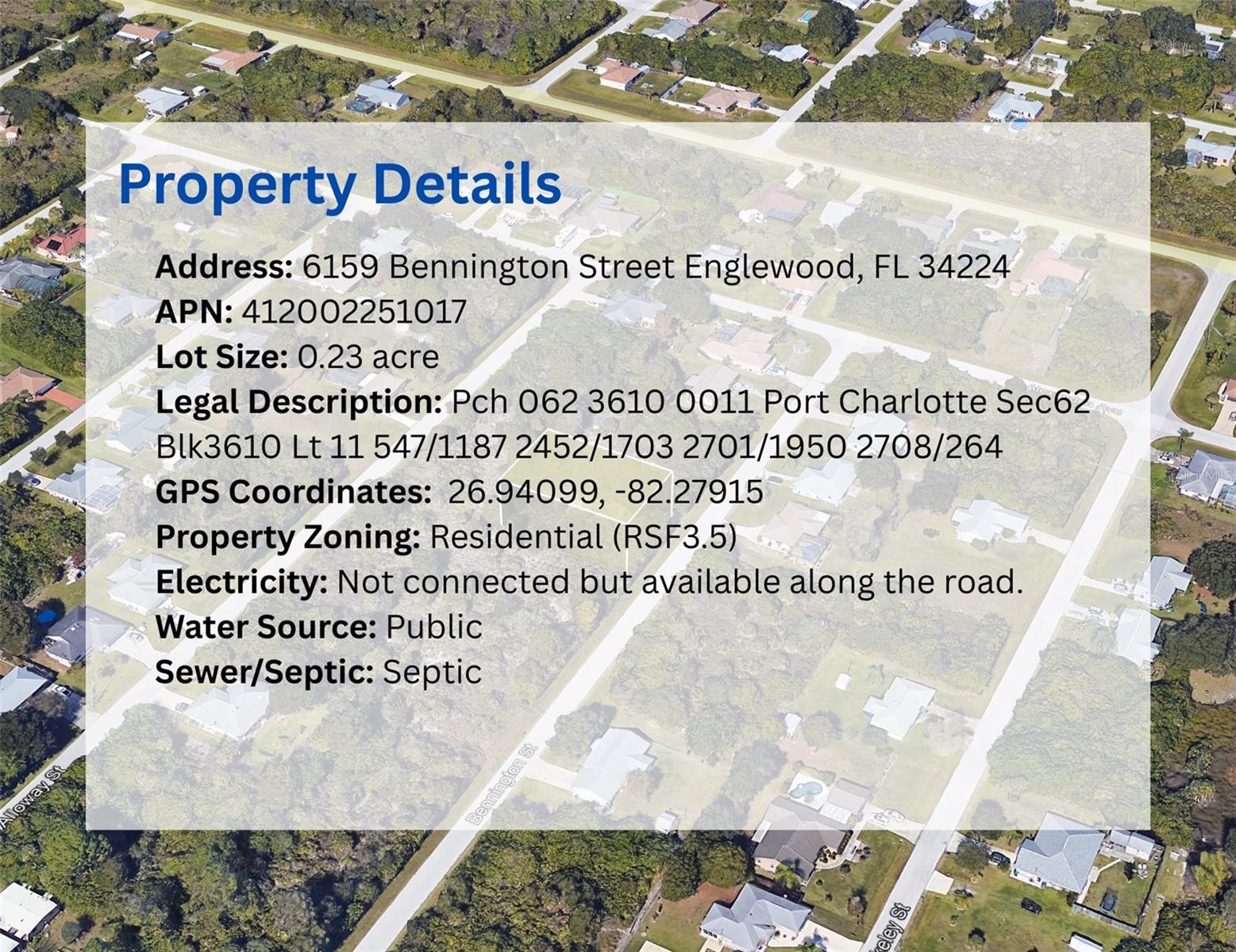 PORT CHARLOTTE SEC 062 - Land