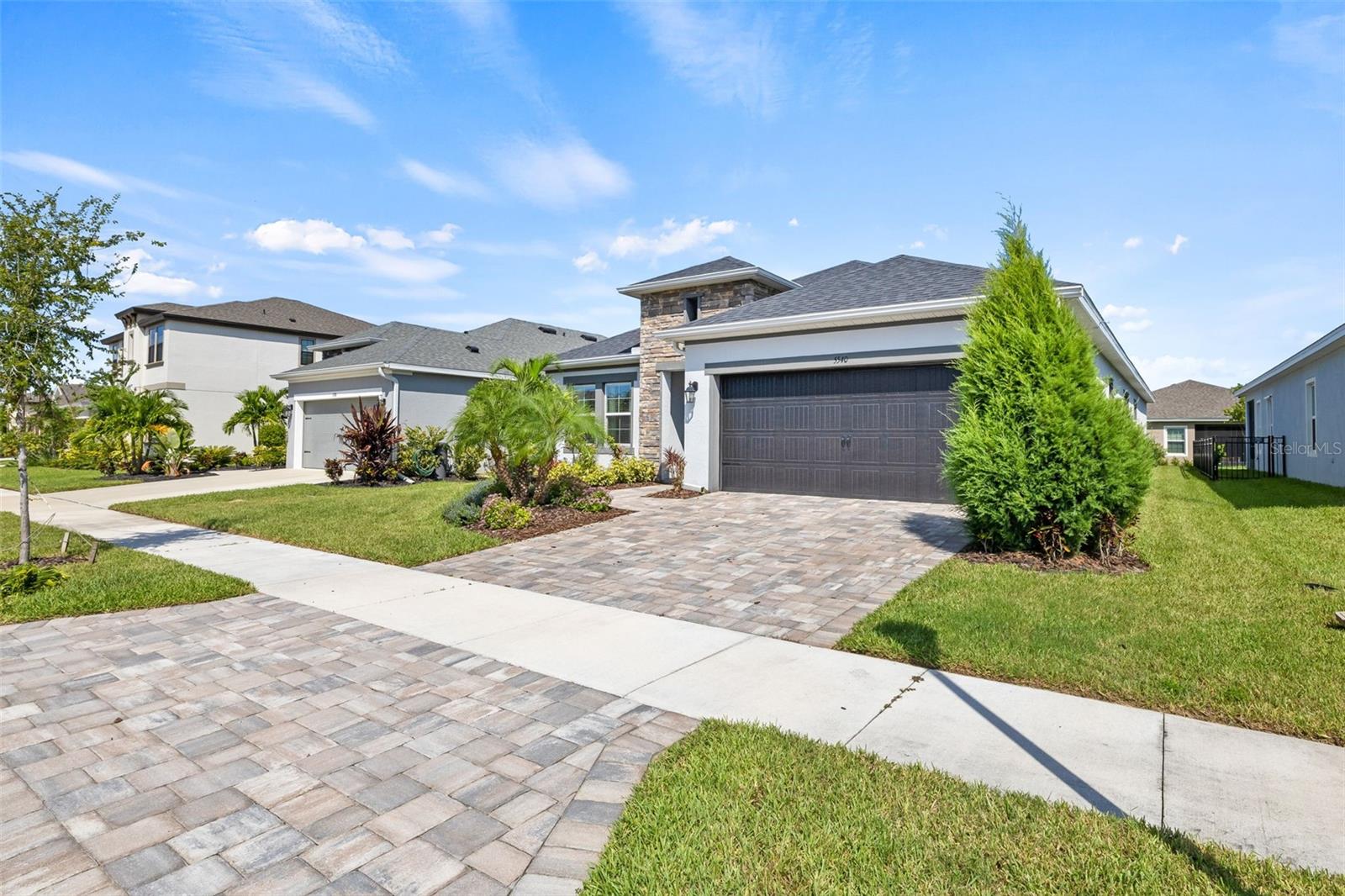 his beautiful home is ready to go! Cardel's South Hampton II, Located in the heart of Waterset, one of the most desirable communities in the Southshore area of Tampa Bay. This nearly brand-new home was built in 2022 and offers a comfortable and flexible single level floorplan with four bedrooms, three full bathrooms, a study/den and a large bonus room. The spacious open floorplan includes a gourmet kitchen with an over the stove stainless-steel range hood and stainless-steel appliances, built-in oven and microwave, walk in pantry, Cambria quartz countertops, plank tile floors, oversized cabinets with extra storage under the kitchen/bar area. What a perfect plan for entertaining guests! A large bonus room/optional formal dining area is situation off to the side of the kitchen/living area. Off of the living room, the master ensuite door leads to a spacious owner's retreat including a walk-in shower, upgraded soaker tub, dual vanities and large walk-in closet. The extended and covered lanai is screened and includes brick pavers. The oversized slider and master bedroom windows have been professionally tinted with eco-friendly film to cut down on your electricity bill in the Florida heat. A nearly new water softener was installed last year. Additionally, the community amenities include three pools, water slides, a splash pad, two clubhouses, dog parks, 14 miles of scenic paved trails throughout the neighborhood and adjacent nature preserve, two state of the art fitness centers and even a neighborhood internet cafe to grab a quick cup of coffee or lunch with friends. All conveniently located near the I-75 corridor with an easy commute to Tampa, MacDill AFB, Bradenton and Sarasota beaches! You won't want to miss this opportunity to live your best Florida lifestyle!
Weeks and Months Available