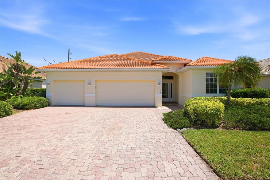 Experience the country club lifestyle without the hefty HOA fees in this stunning 3-bedroom, 2-bath pool home located in the beautiful community of River Place!

Step outside to your private backyard oasis featuring a heated pool, spacious lounge area, and dedicated space for BBQ entertaining—with plenty of room to add an outdoor kitchen. Inside, you’ll immediately appreciate the open floor plan, soaring volume ceilings, and thoughtful attention to detail throughout. Elegant diagonal tile flooring flows seamlessly through the home, creating a bright and sophisticated feel.

The spacious laundry room, conveniently located off the kitchen, provides direct access to the three-car garage. Additional features including a tile roof and hurricane shutters offer both style and peace of mind.

The primary suite is a true retreat, complete with an impressive walk-in closet and a luxurious en-suite bath featuring dual vanities, a garden soaking tub, walk-in shower, and private access to the pool area.

The kitchen is designed for both everyday living and entertaining, offering abundant counter space, ample cabinetry, and stainless steel appliances. Large sliding glass doors open the main living areas to the lanai and pool, creating the perfect indoor-outdoor Florida lifestyle.

Residents of this maintenance-free community enjoy exceptional amenities including a clubhouse, fitness center, resort-style pool, playground, and kayak/small boat launch with access to the Braden River. Ideally located just minutes from I-75, downtown Lakewood Ranch, and the shopping and dining destinations at UTC, with golf and tennis nearby, this home truly offers the very best of Florida living!