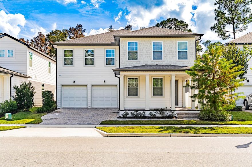 Welcome to this never-lived-in home in Northlake at Ovation, located in the highly sought-after Winter Garden area. Built in 2024, this pristine Moseley II floor plan offers the perfect combination of elegance, comfort and functionality. With 4 bedrooms, 3 full bathrooms, a spacious loft, and a 2-car garage, the layout is thoughtfully designed to adapt to modern living. Upon entering, you're welcomed by soaring ceilings in the dramatic two-story great room, abundant natural light, and a seamless open-concept layout ideal for entertaining and everyday life. The chef-style kitchen features high-end finishes throughout: polished quartz countertops, soft-close cabinetry in a refined color palette, a stainless steel appliance package, and a large center island with bar seating, perfect for casual meals and gatherings. Luxury vinyl plank and ceramic tile flooring flow through the main living areas, combining durability with designer appeal. Upstairs, the private primary suite is a peaceful retreat with a generous walk-in closet and spa-like en-suite bath featuring dual vanities, upgraded porcelain tile, a garden soaking tub, and a glass-enclosed shower. Two additional bedrooms and a full bath are thoughtfully arranged around a central loft: ideal for a home office, media space, or playroom. A fourth bedroom and full bath on the first floor provide flexibility for guests or multi-generational living. Enjoy the resort-style amenities of this growing community, including a sparkling pool, dog park, playground, and walking trails. Zoned for top-rated schools (Water Spring Elementary, Water Spring Middle, and Horizon High) and offering no CDD, low monthly HOA, and a prime location just minutes from Disney, Flamingo Crossings, Hamlin Town Center, and major highways. This move-in-ready home feels like new construction, without the wait. **This property qualifies for a closing cost credit of up to 1% of the loan amount through the Seller’s preferred lender**. Schedule your showing today!