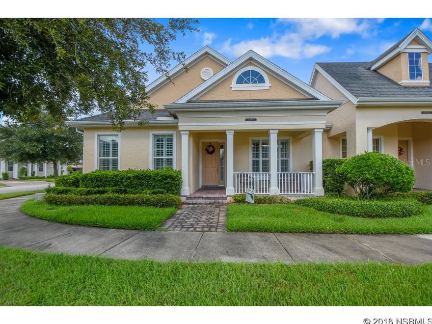 You will be impressed when entering this 3 bedroom, 2 baths residence with a in-ground leisure pool highlighted with decorative pavers. The covered front patio is enhanced with pillars and a cobblestone walkway. The patio invites you to relax in a rocking chair while enjoying a cold beverage. The rear elevation has a driveway with access to your 2 car garage and a second entrance. Step into the foyer and continue into the 2nd and 3rd bedroom sharing a bath. An arch leads into the grand living and dining room with a gas fireplace and elegant Bamboo flooring. The panoramic tall sliders expand to your leisure pool deck oasis. This is the perfect place to let the day go by after a hard day of work.The cook can show off his or her culinary skills in the kitchen boasting, wood cabinets, granite counters, sleek stainless steel appliances, under cabinet lighting and a computer desk. The breakfast nook is the ideal place for a light breakfast or lunch. The inside laundry room is located off the kitchen. The master bedroom is a great hideaway with his and her walk-in closets, private bath with raised double vanity, garden tub and walk-in shower. Great features include volume ceilings, crown molding, plantation shutters, surround sound, gas hook up for pool, fireplace and gas grill, private leisure pool and large community pool. This is truly maintenance free living. Call today for an appointment! ;Water: City