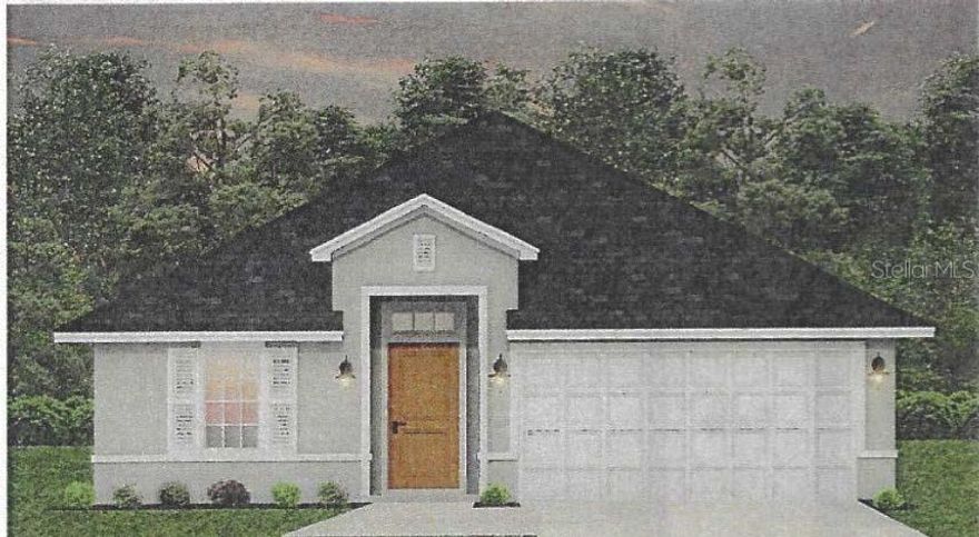 This Beautiful New 1512 Sqft 3 bed 2 bath with 2 Car Garage Home includes: Open Floor Plan, Tile- All Except Bedrooms, Pair of Exterior French Glass Doors leading to 14' x 10' Covered Lanai, Spacious Great Room setup with tall Vaulted Ceilings, and a Kitchen Island, Granite Countertops in Kitchen and Baths, Stainless Steel Appliances ONLY (Stove, Microwave, Dishwasher), Upgraded Cabinets, 5FT Tiled Shower ILO of Garden Tub in Primary Bathroom, Irrigation System w/Bahia Sod, City Water Premium. This won't last long! Don't miss out! All of our New Homes come with a 1 year/2 year/10 year Warranties. Move in Worry free! Builder Pays the Majority of closing costs with use of Preferred Lenders.