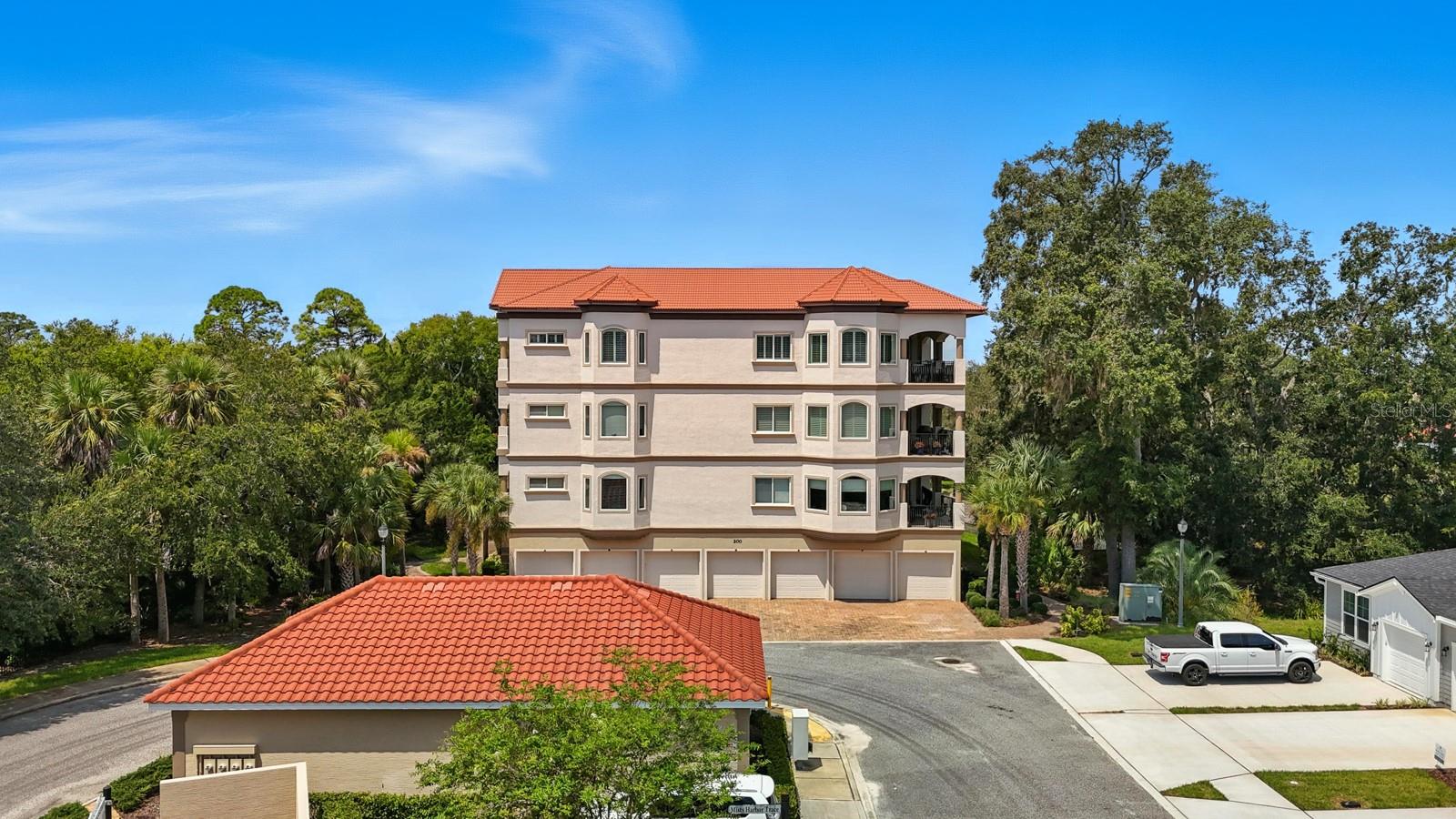 Top-Floor Renovated Luxury Condo – Beautiful unit with over 2,500/sf in exclusive 7-unit building. Elevator opens to private vestibule entry. Split bedroom, spacious den currently used as an office, formal living room with bay window sharing a spacious dining area. Gourmet kitchen features quartz countertops, new backsplash, ample cabinetry, and pantry is a great meeting place with bonus bright breakfast nook with bay window. Primary suite offers newly tiled shower, jetted tub, and double vanities with ample walk-in closet. Additional features include two balconies to enjoy your morning sunrise or evening sunset. Plantation shutters throughout, tray ceilings in all living areas, separate laundry room with utility sink and lots of cabinetry, dual-zoned A/C and in-home security system, private 1-car garage with extra storage and direct lobby access. Gated community conveniently located near the Intracoastal Waterway and European Village offering dining, shopping, and entertainment. Don't delay, call for your private showing today!