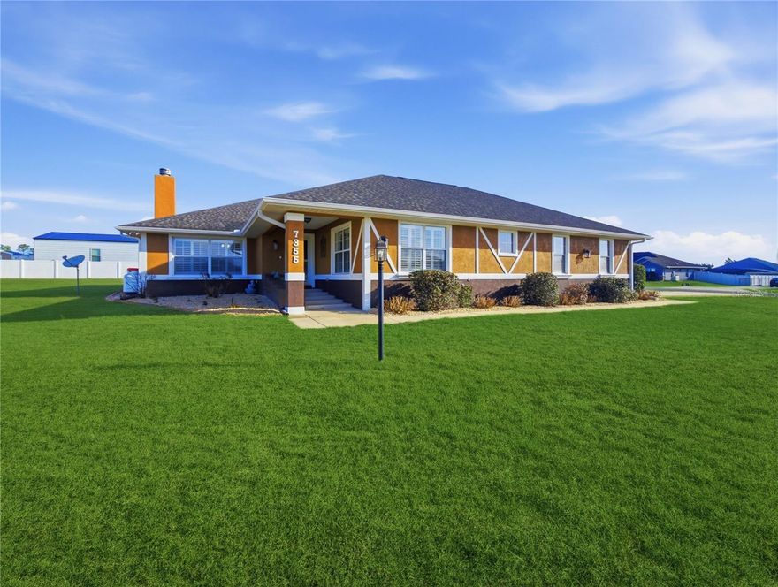 Space, upgrades, and flexibility—all on nearly three-quarters of an acre corner lot. This well-maintained 3-bedroom, 2-bath home built in 2005 offers an impressive 2,773 square feet of living space and 3,684 square feet under roof, giving you the room to live, work, and entertain comfortably.

Step inside and you’ll immediately notice the abundance of natural light, enhanced by solar tubes in the kitchen and both bathrooms. The updated kitchen features granite countertops, a large pantry, and a bright breakfast nook, making it both functional and inviting for everyday living.

The layout is ideal for those who appreciate multiple living spaces, with both a separate living room and family room. The family room is anchored by a cozy gas fireplace, creating the perfect place to relax or gather with guests. A versatile bonus room with tray ceilings and its own AC split system offers endless possibilities—home office, media room, hobby space, or guest retreat.

The oversized primary suite (21x18) provides a true retreat and includes an incredible 6x20 walk-in closet that offers exceptional storage space. Plantation shutters throughout the home—including the garage—add both style and privacy.

Additional features include laminate flooring through most of the home including the 2nd bedroom, tile in the bonus room, and carpet in the primary and 3rd bedrooms as well as the main living areas. A sliding barn door adds character while allowing you to easily close off the kitchen and living areas when desired.

Outside, the home continues to impress with an extra-long driveway for ample guest parking and an oversized side-entry garage with a workshop area, perfect for projects or additional storage.

Important updates have already been taken care of, including a new roof and AC system in 2019, plus a whole-house water softener system. For additional peace of mind, the home is equipped with a Generac propane generator to keep things running during power outages. A full-size washer, dryer, and freezer will also convey with the sale.

Do you and your family love sports?   The Belleview Sportsplex is located minutes away offering football, soccer, baseball, softball, basketbal and more!

Homes offering this much interior space, flexible living areas, and a large lot are becoming harder to find. Come see in person how much this property truly has to offer—schedule your private showing today.