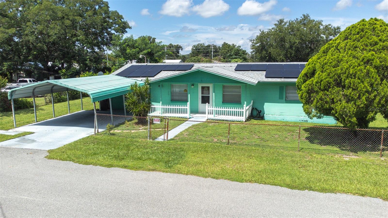 Welcome to 1020 York Street! This home is situated on an oversized lot and is fully fenced in for your convenience! Upon entering the home you will find a family room to the left along with a kitchen and eat in dining space. There are 3 bedrooms and 2 bathrooms to the right. In the back is a family room addition and it leads to the backyard. The detached shop is perfect for extra storage and also houses the laundry space. The pool area is great for entertaining and there was a new pump installed in 2025! The roof was replaced in 2019 and solar panels were placed in 2024. Location is close to dining and shops and a short drive to I-4! Perfect opportunity for first time buyers looking to make a house their own or investors looking for their next rental! Schedule your tour today!